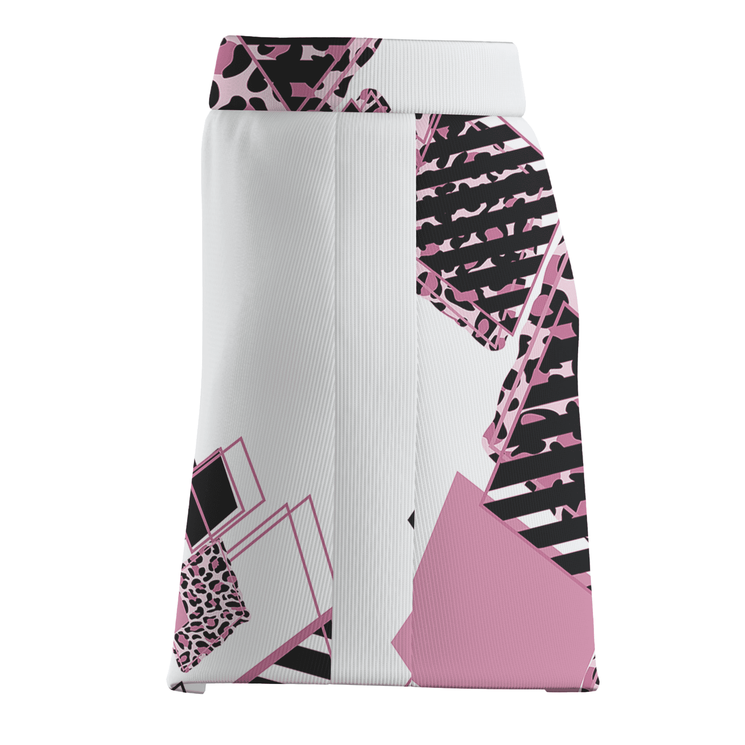 Personalized Women's White & Pink Abstract Geometric Golf Skort Y2998 additional image 3