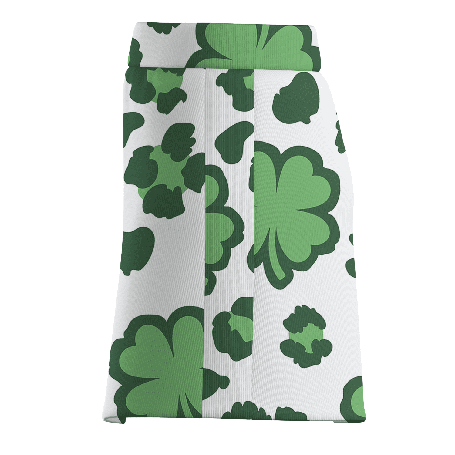 Personalized Women's Green & White Shamrock Print Athletic Golf Skort A4364 additional image 3