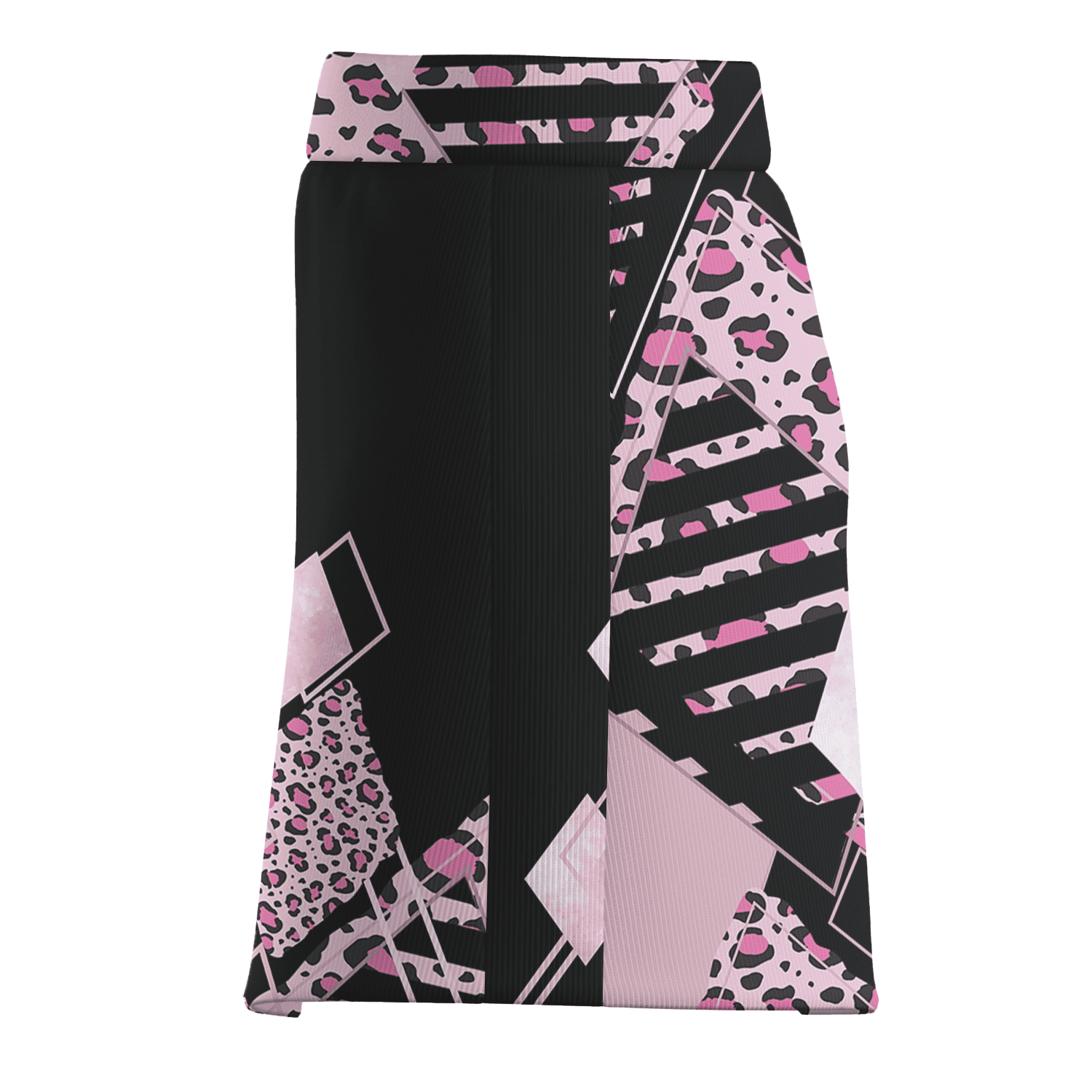 Personalized Black Pink Diamond Leopard Print Women's Golf Skort C8197 additional image 3
