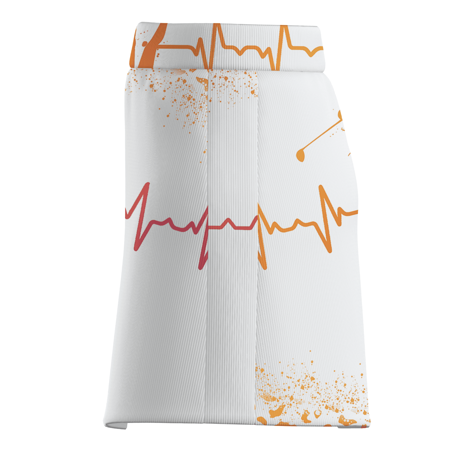 Personalized White Golfer Heartbeat Gradient Print Women's Golf Skort I2767 additional image 3