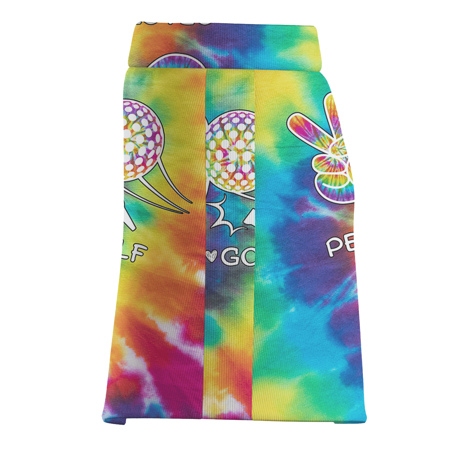 Personalized Women's Vibrant Rainbow Tie-Dye Peace Love Golf Athletic Skort A9690 additional image 3