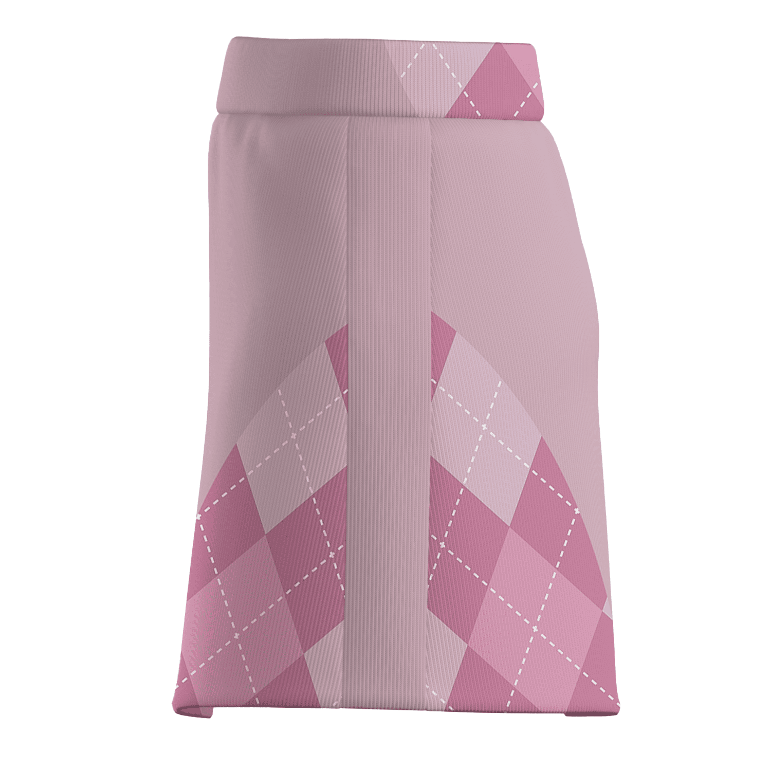 Personalized Pink Argyle Women's Athletic Golf Skort K8844 additional image 3