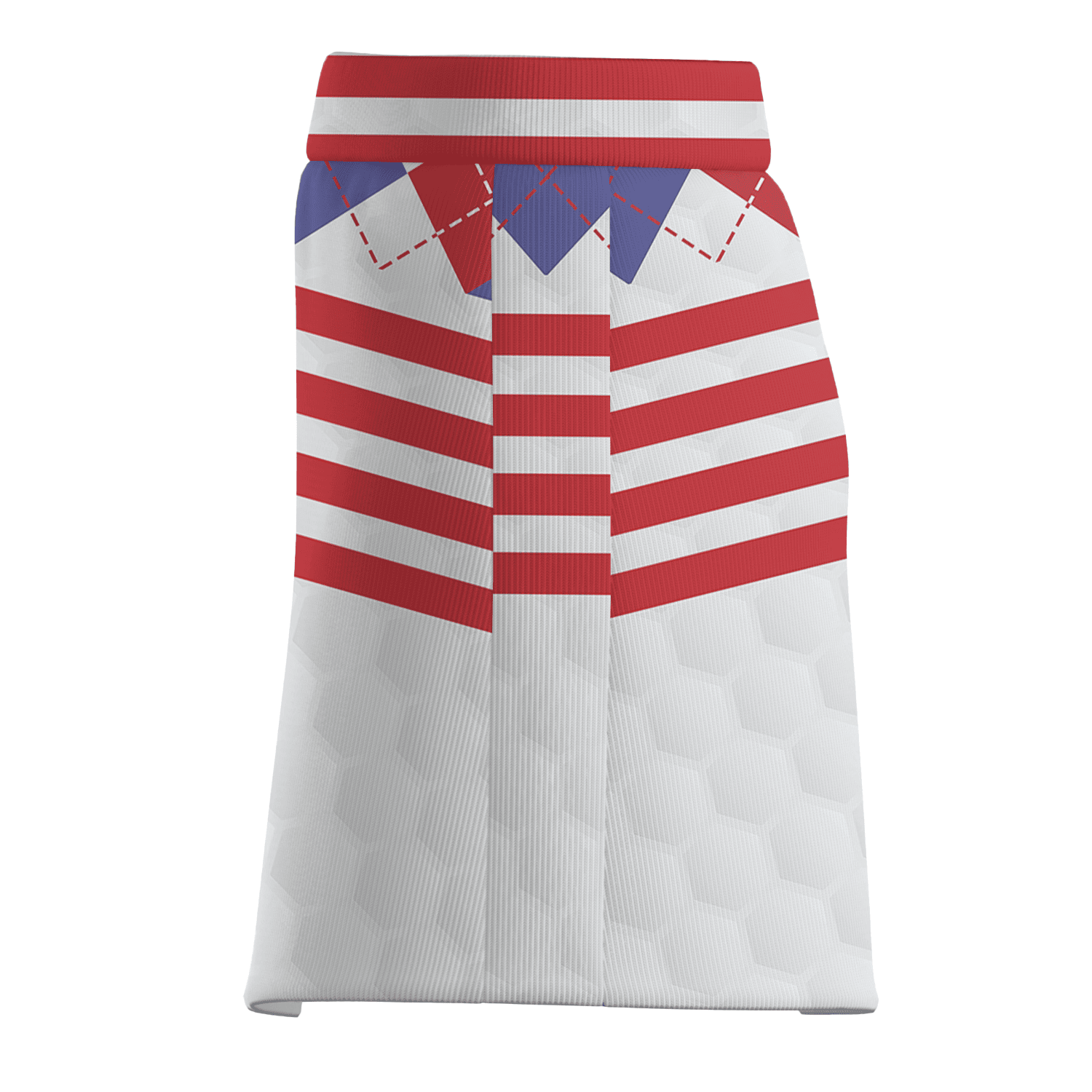 Personalized USA Flag Stripe & Argyle Women's Quilted Golf Skort Y2092 additional image 3