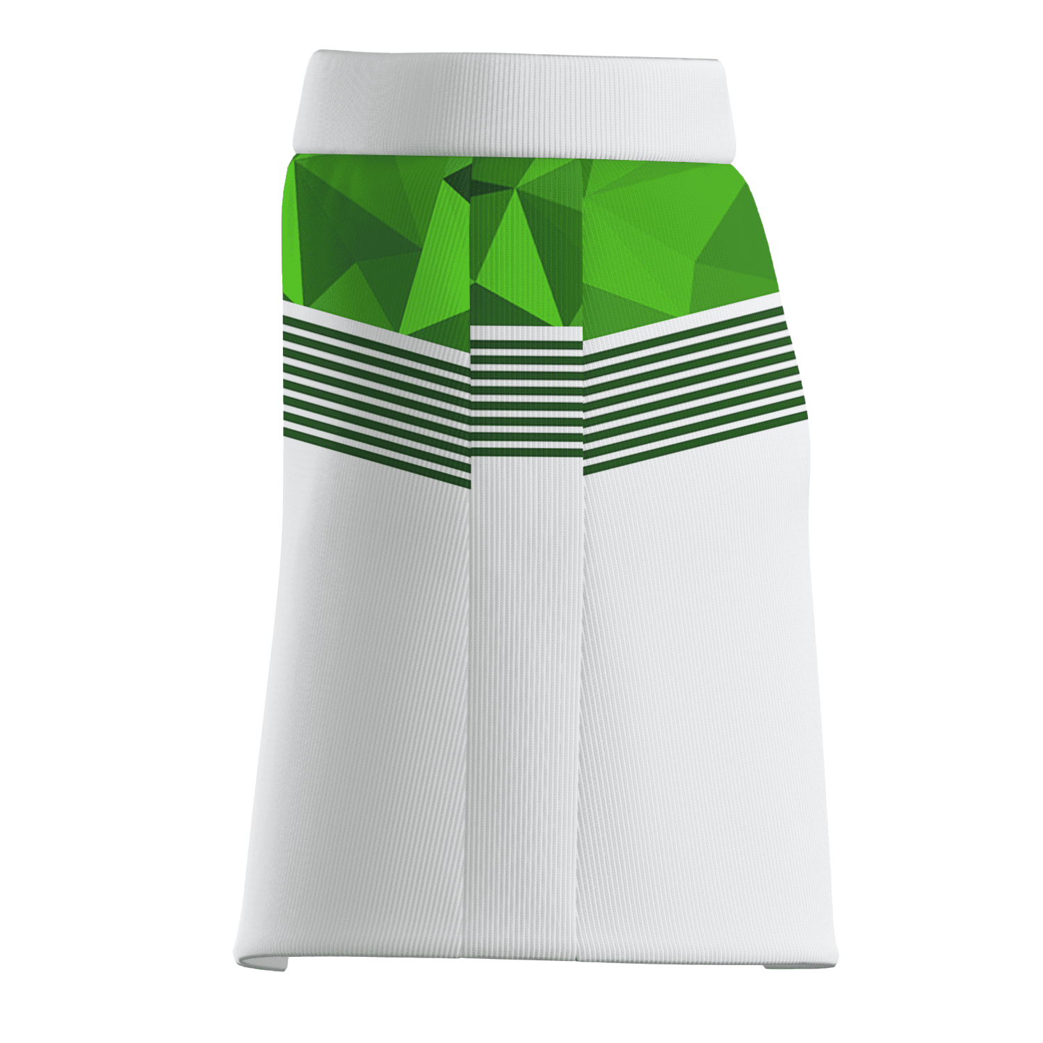 Personalized White Green Geometric Striped Women's Golf Skort V4756 additional image 3