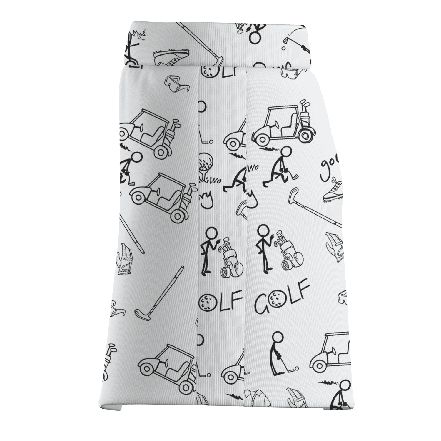 Personalized White Golf Doodle Print Women's Golf Skort I6072 additional image 3