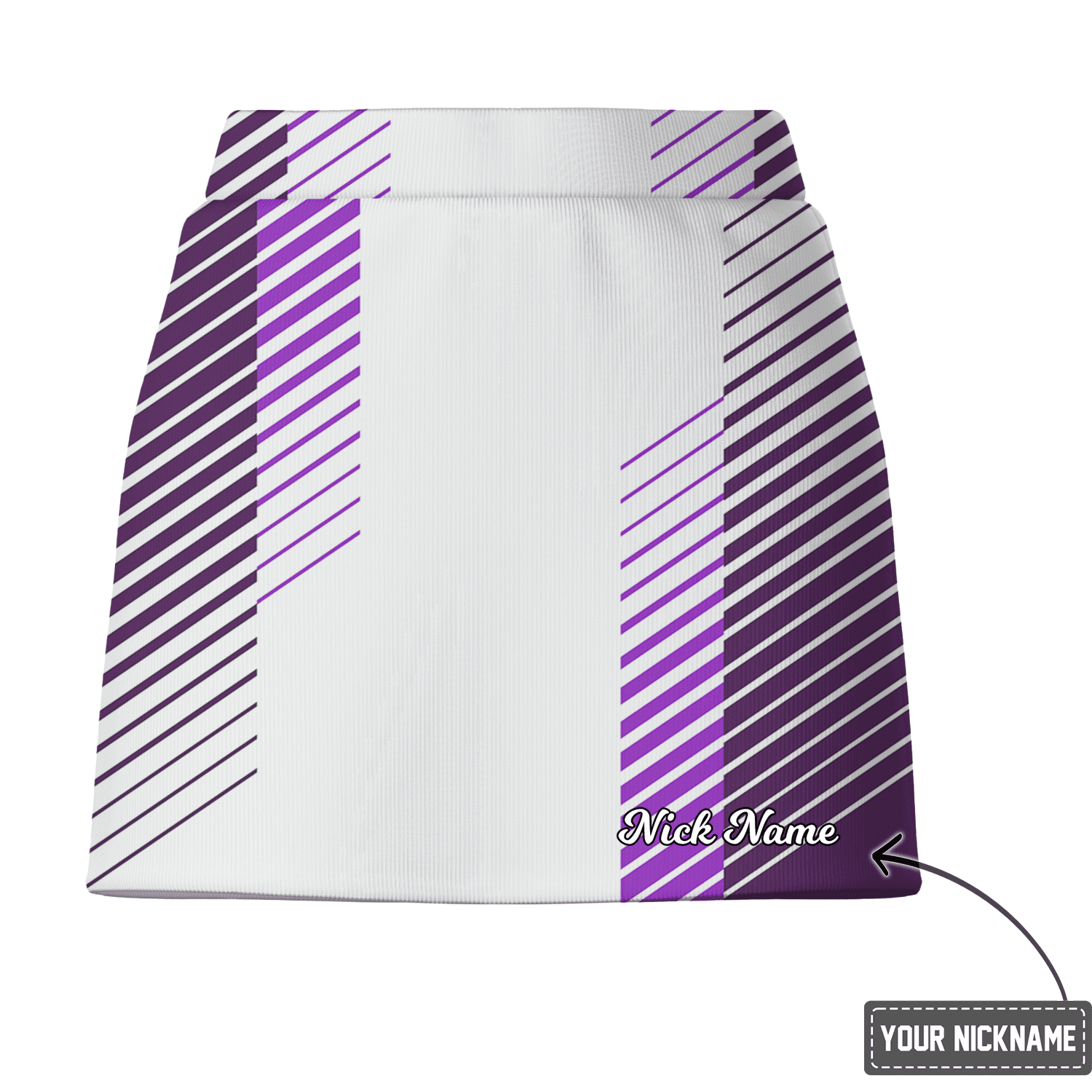 Personalized Women's White Purple Abstract Pattern Athletic Golf Skort V5422 additional image 2