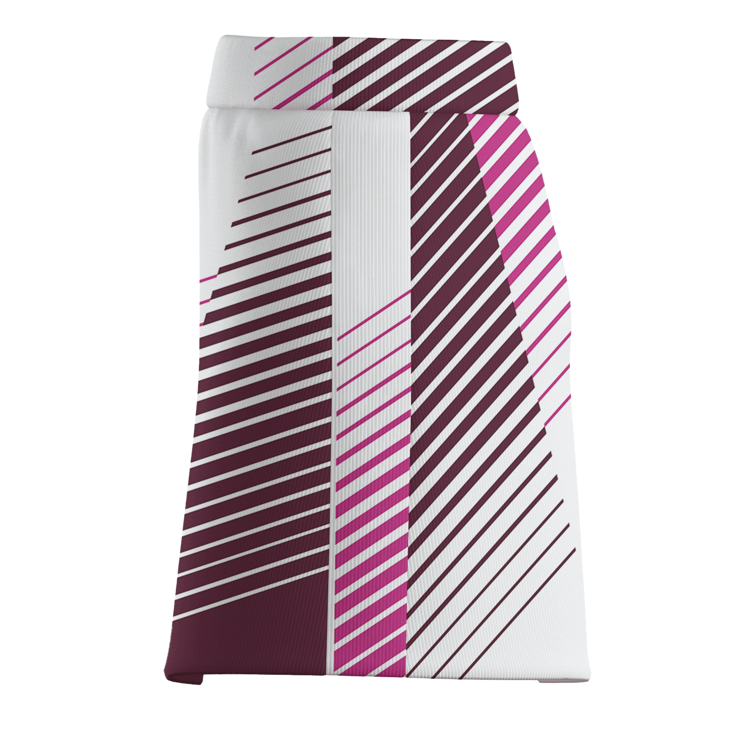 Personalized Women's White Angled Magenta & Plum Stripe Golf Skort K4745 additional image 3