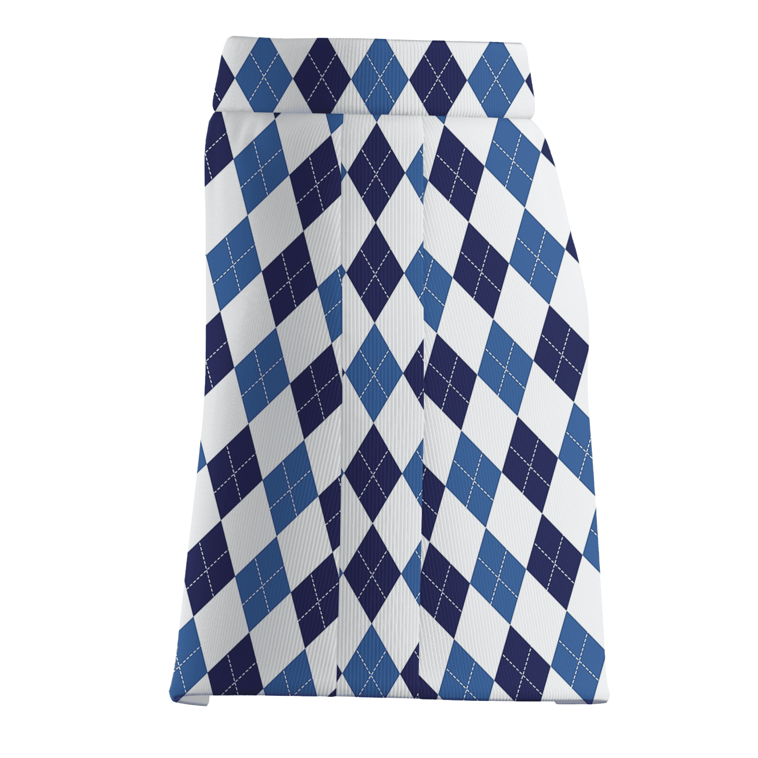 Personalized Blue & White Argyle Print Women's Golf Skort G4575 additional image 3