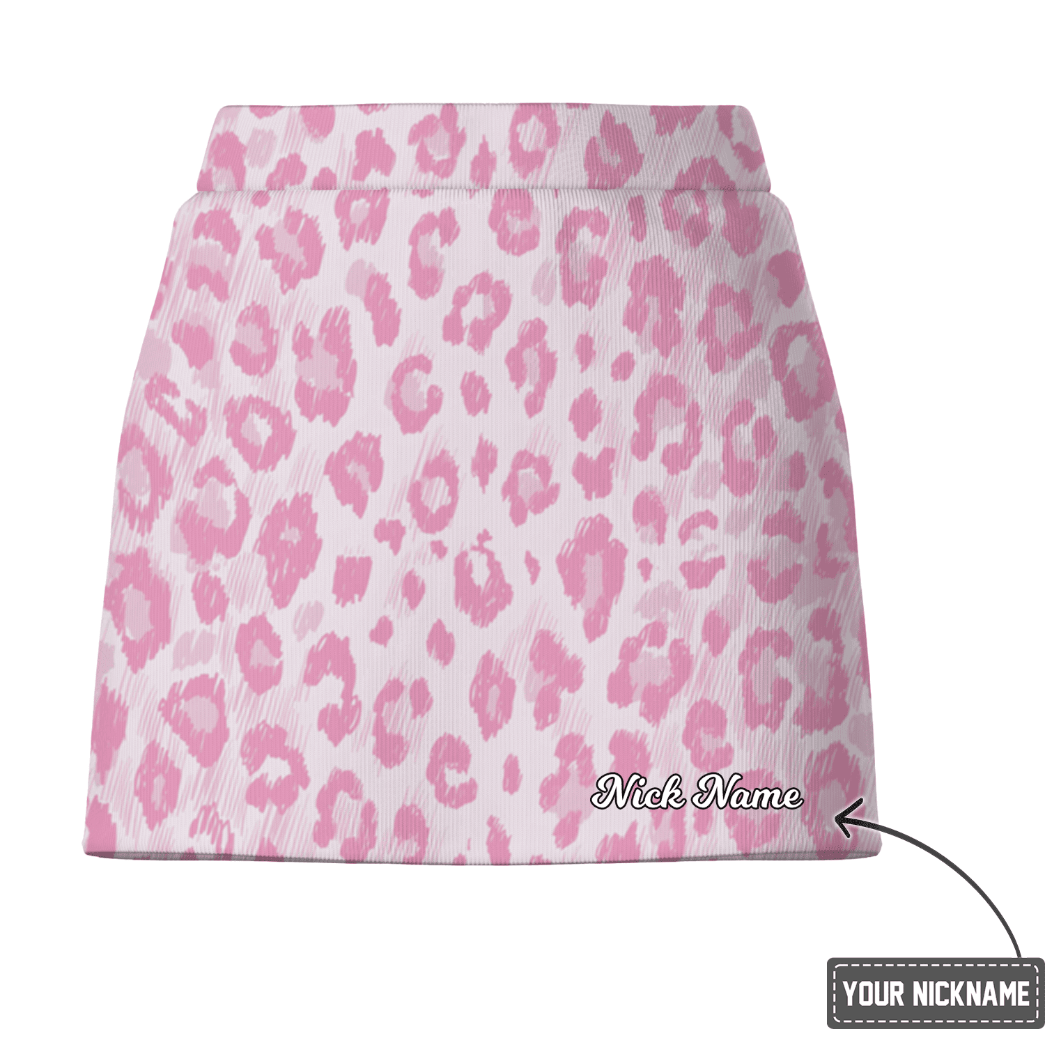 Personalized Pink Leopard Print Women's Athletic Golf Skort K9790 additional image 2