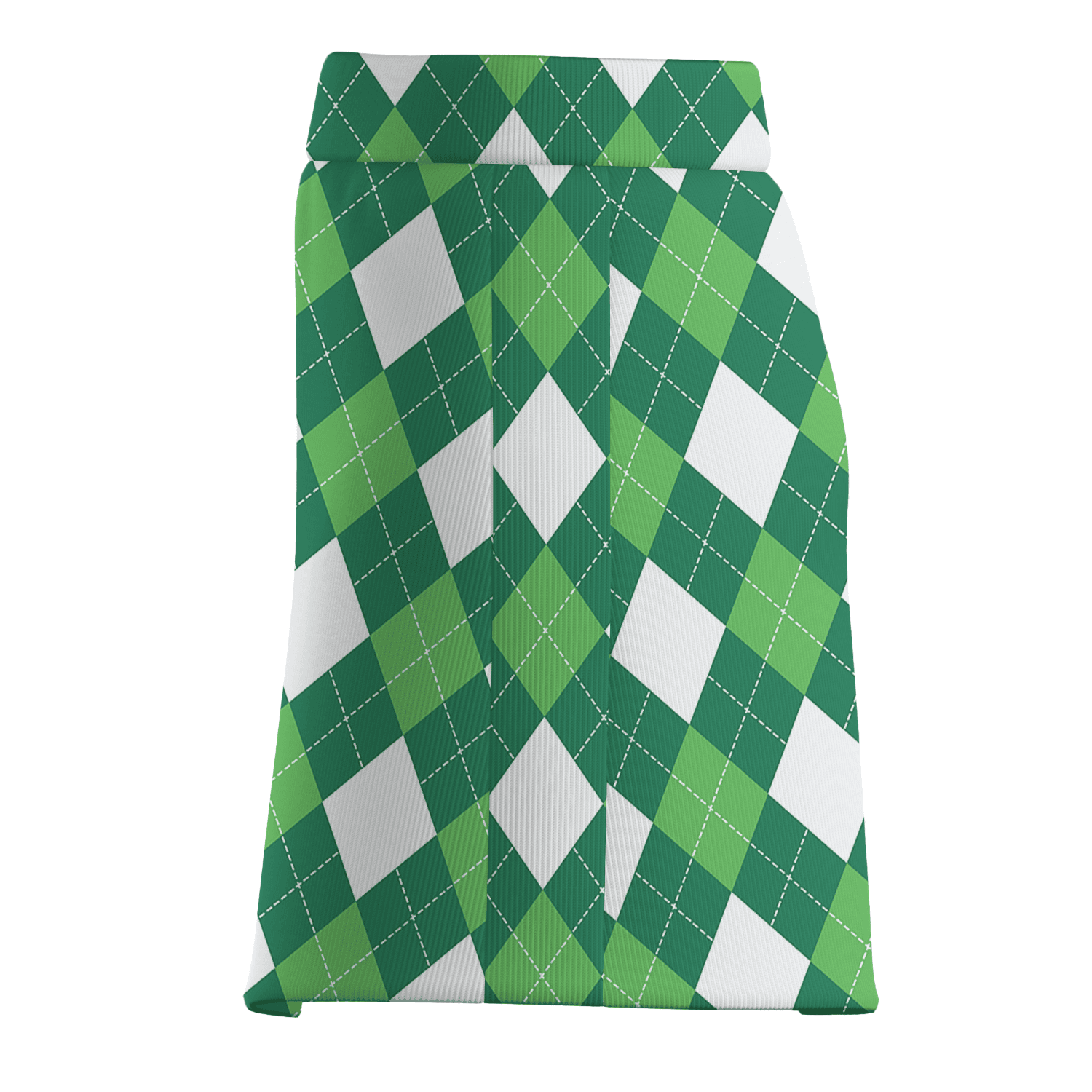 Personalized Women's Green & White Argyle Golf Skort Y6504 additional image 3