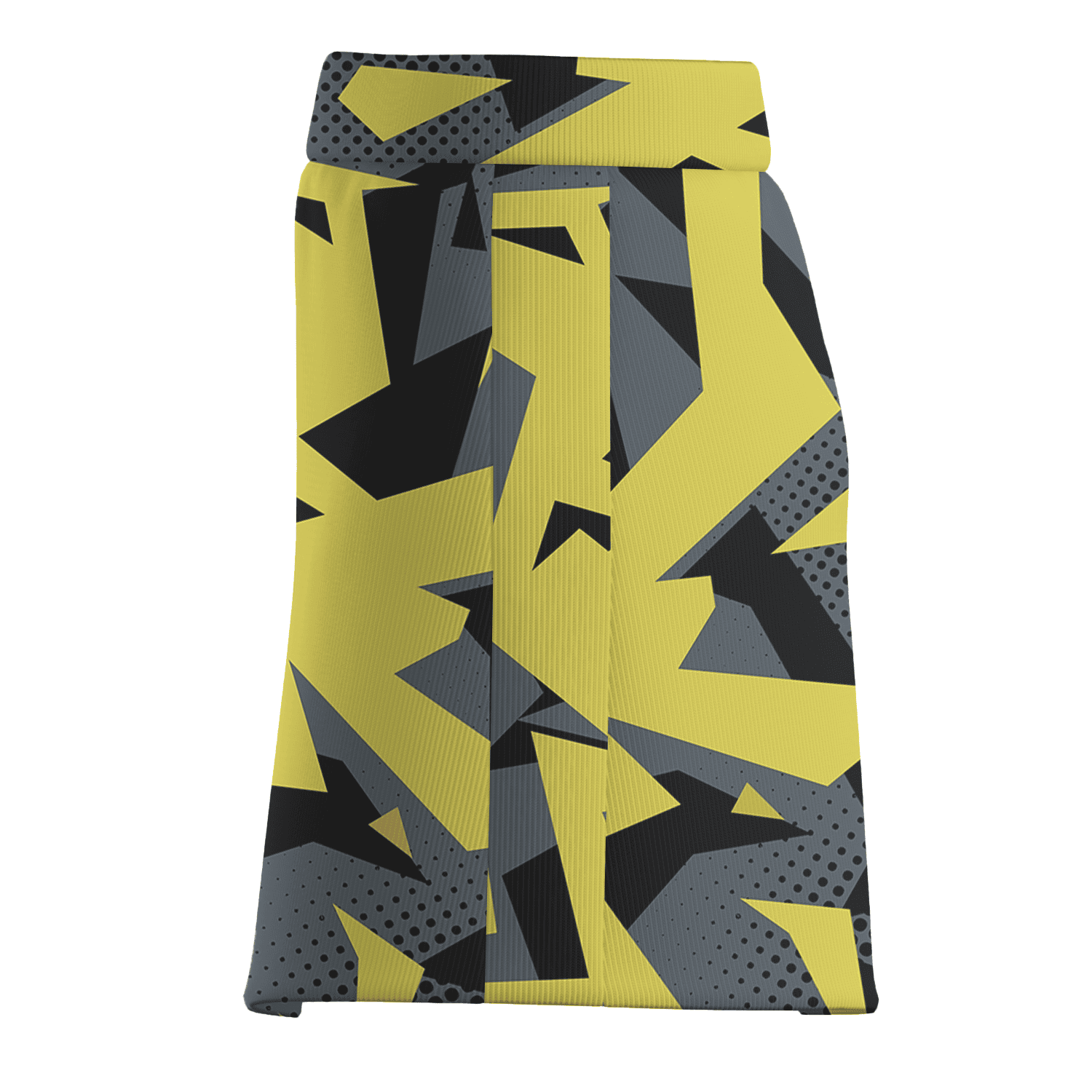Personalized Women's Vibrant Yellow & Charcoal Geometric Print Golf Skort Z7488 additional image 3