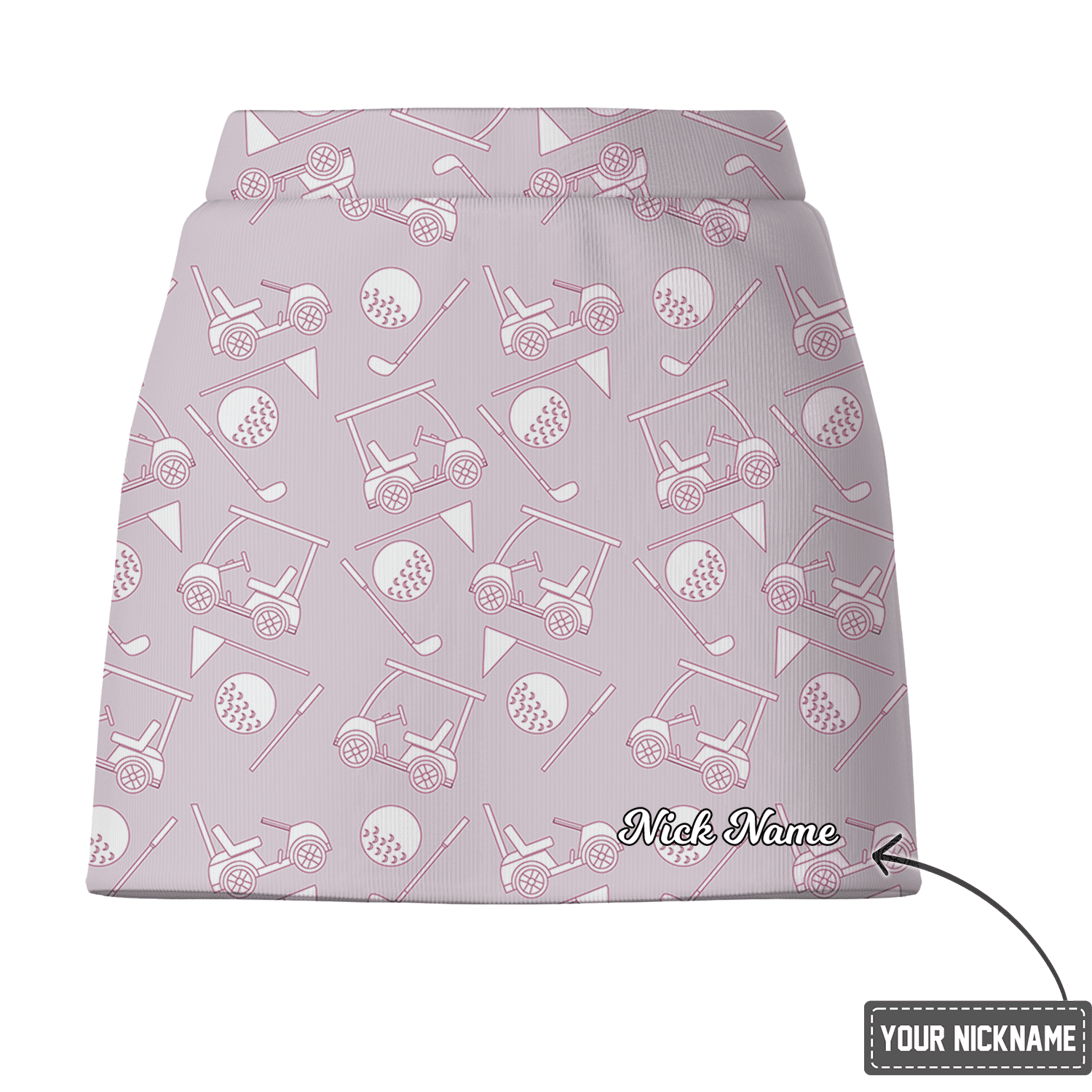 Personalized Lavender Golf Icon Pattern Women's Golf Skort Z9131 additional image 2