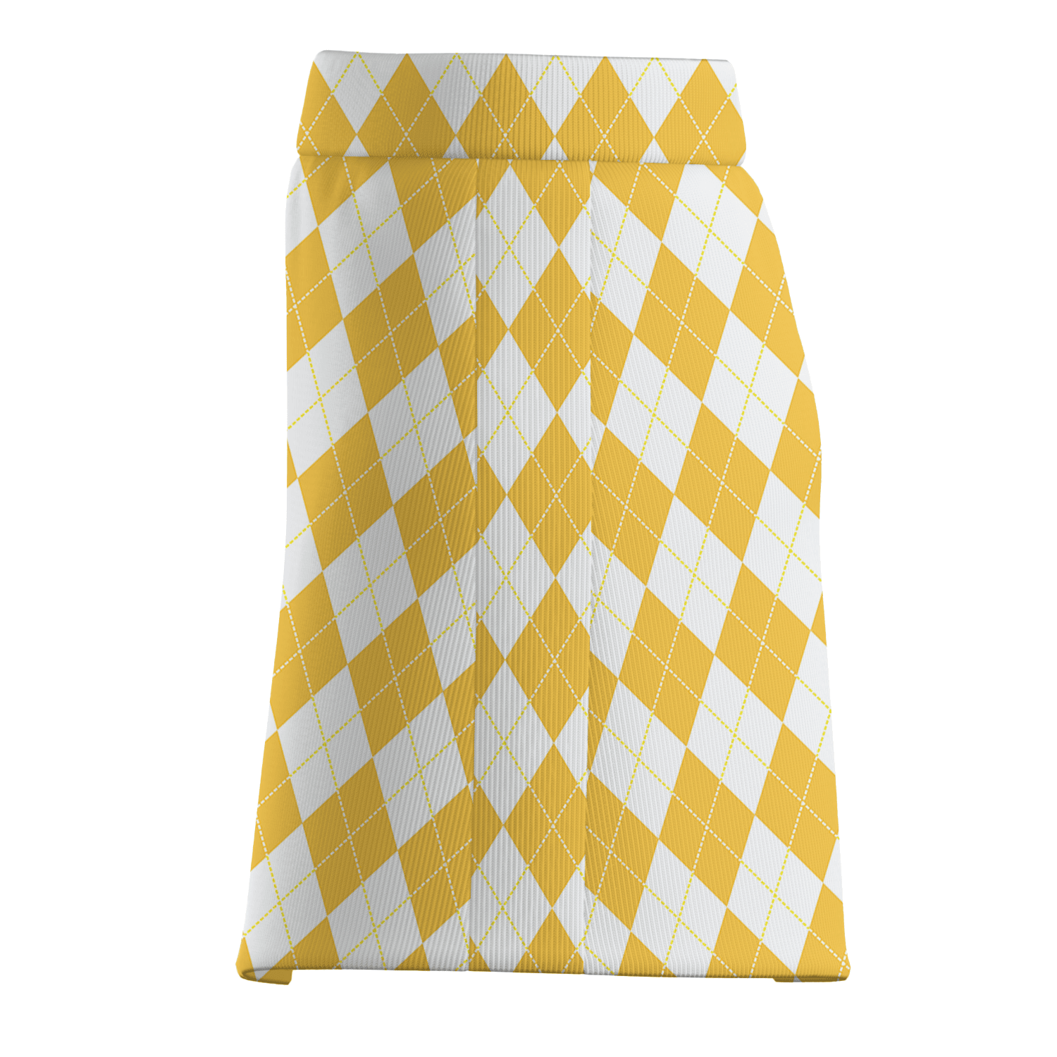 Personalized Vibrant Yellow Argyle Women's Golf Skort L3095 additional image 3