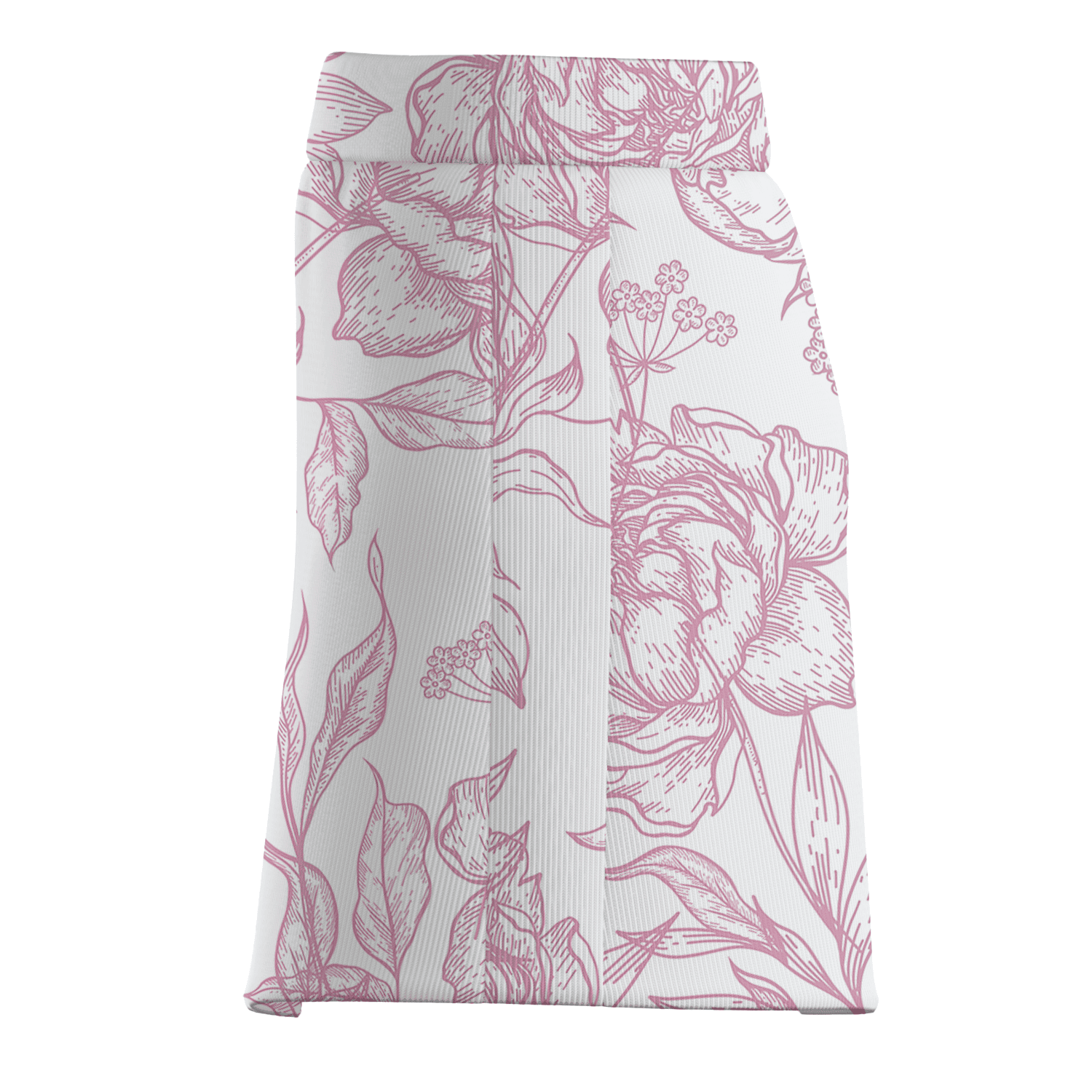 Personalized White Pink Floral Sketch Athletic Women's Golf Skort T6039 additional image 3