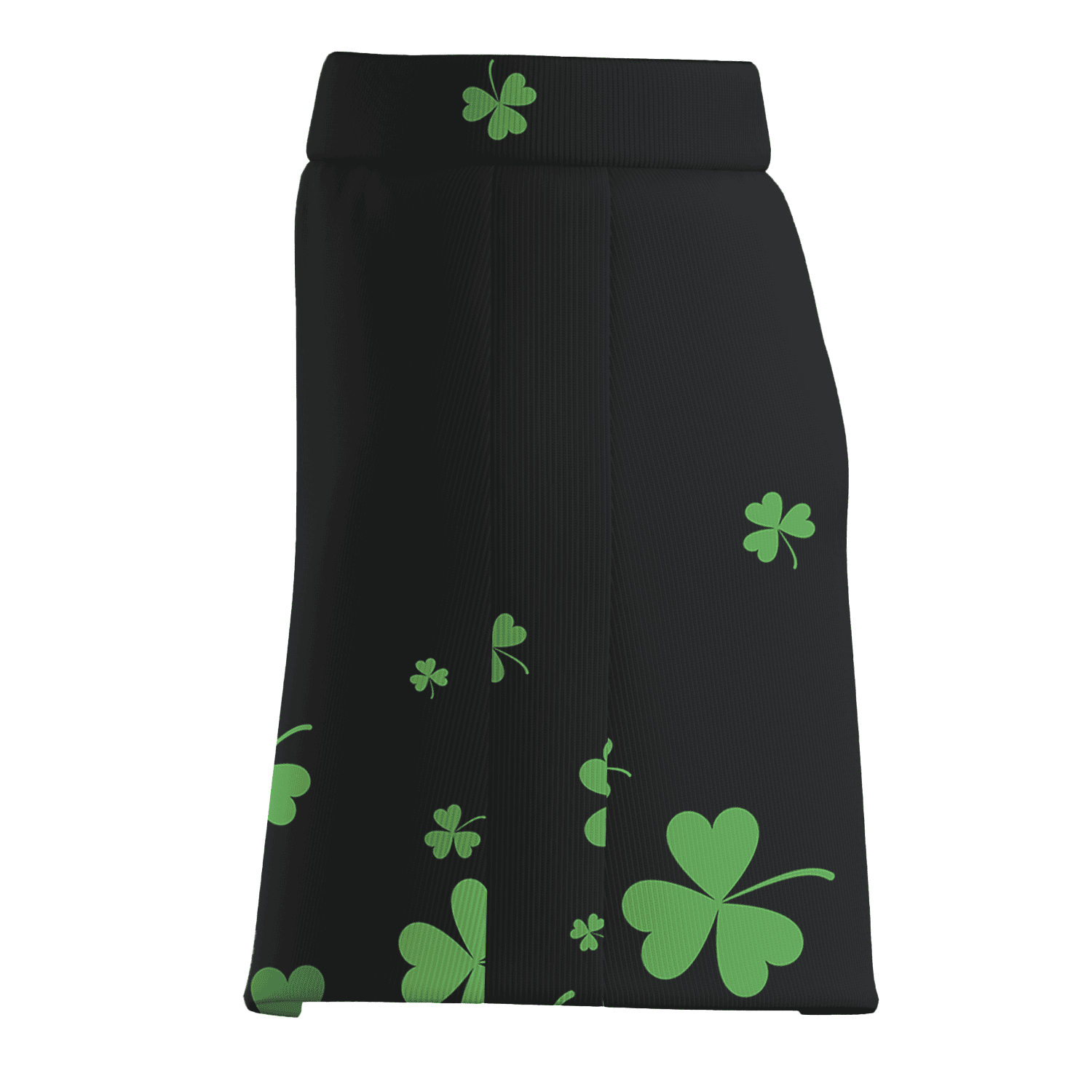 Personalized Black Green Shamrock Print Women's Golf Skort Lucky Clover Athletic K6705 additional image 3
