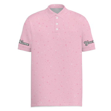 Personalized Pink Speckle Golf Polo Shirt Men J9125 main image - Men Polo S