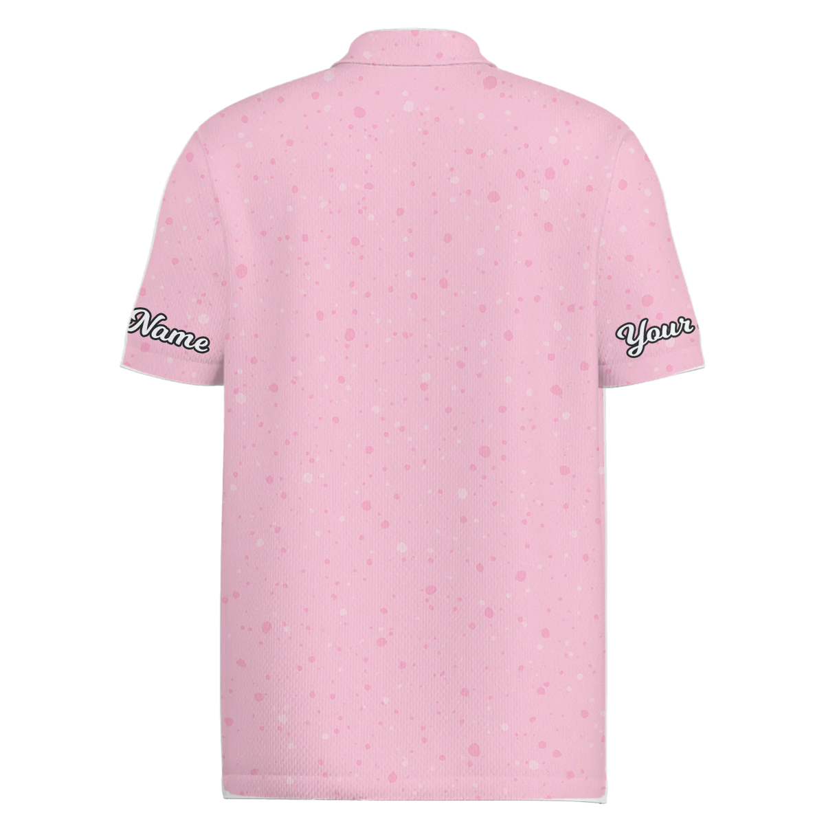 Personalized Pink Speckle Golf Polo Shirt Men J9125 additional image 1