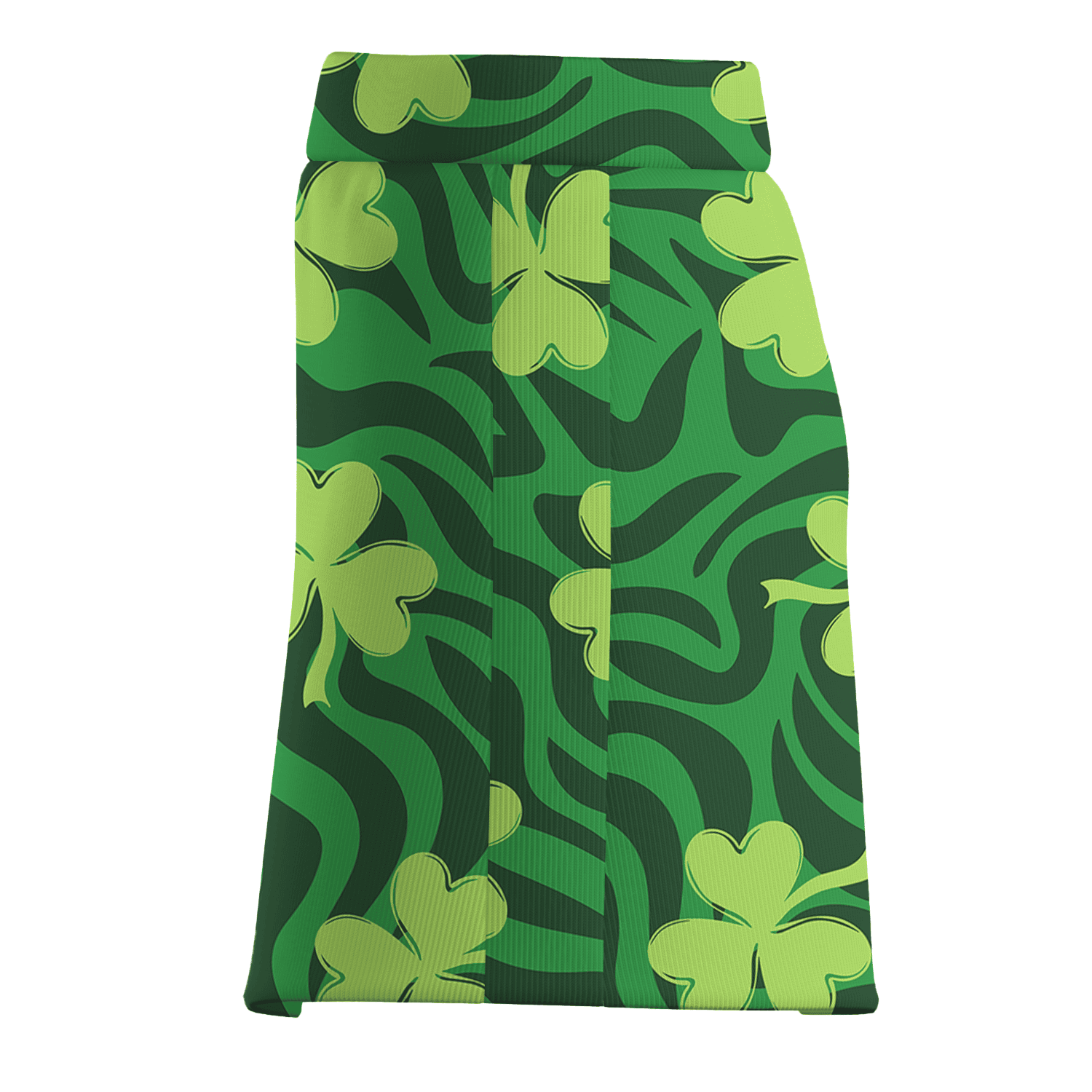 Personalized Women's Green Shamrock Wavy Print Athletic Golf Skort Q3154 additional image 3