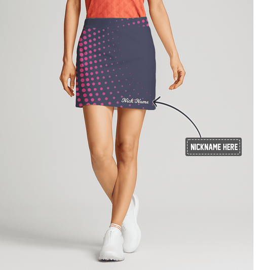 Personalized Women's Charcoal Hot Pink Gradient Dot Golf Skort S1824 main image - S