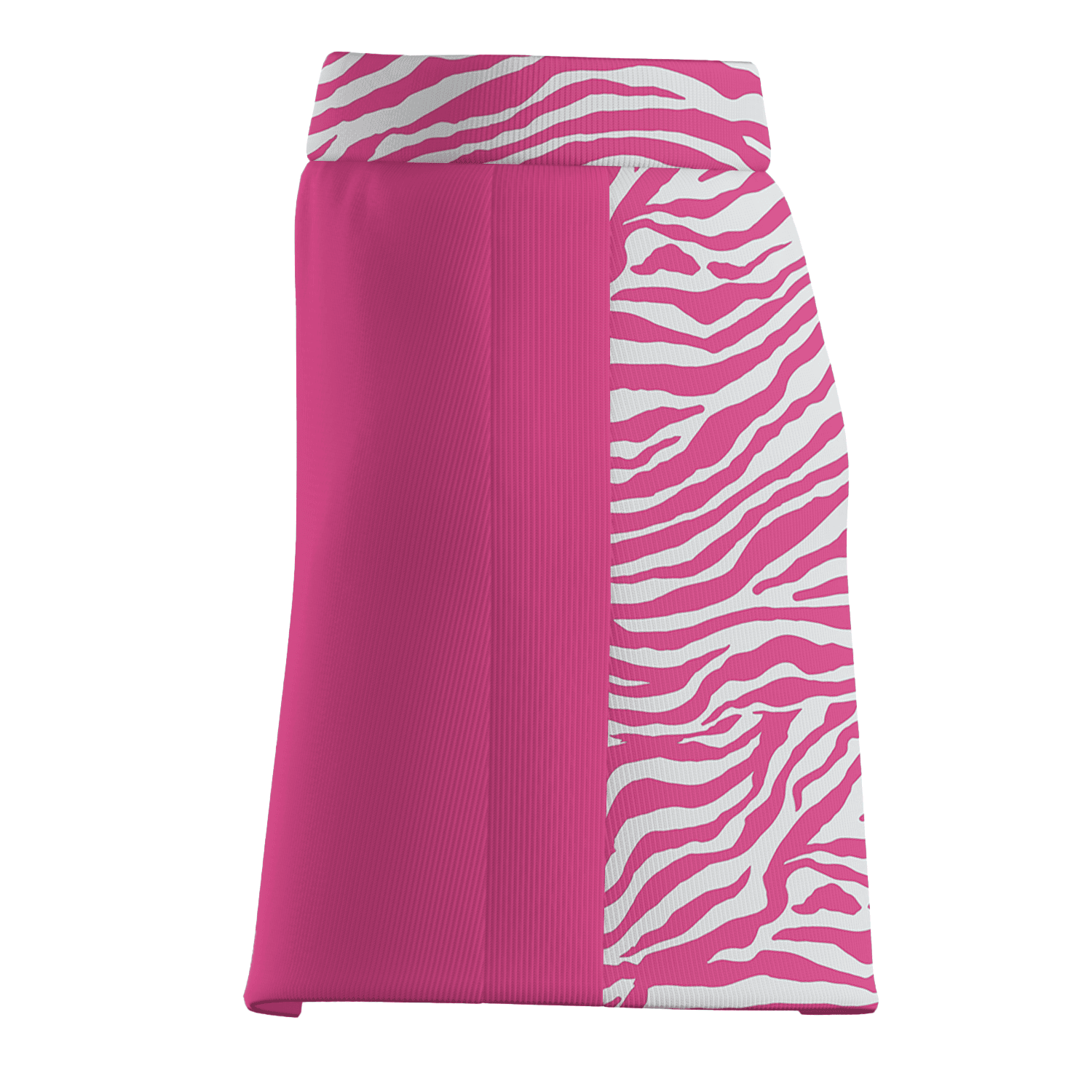 Personalized Hot Pink Zebra Print Color Block Women's Golf Skort N5223 additional image 3
