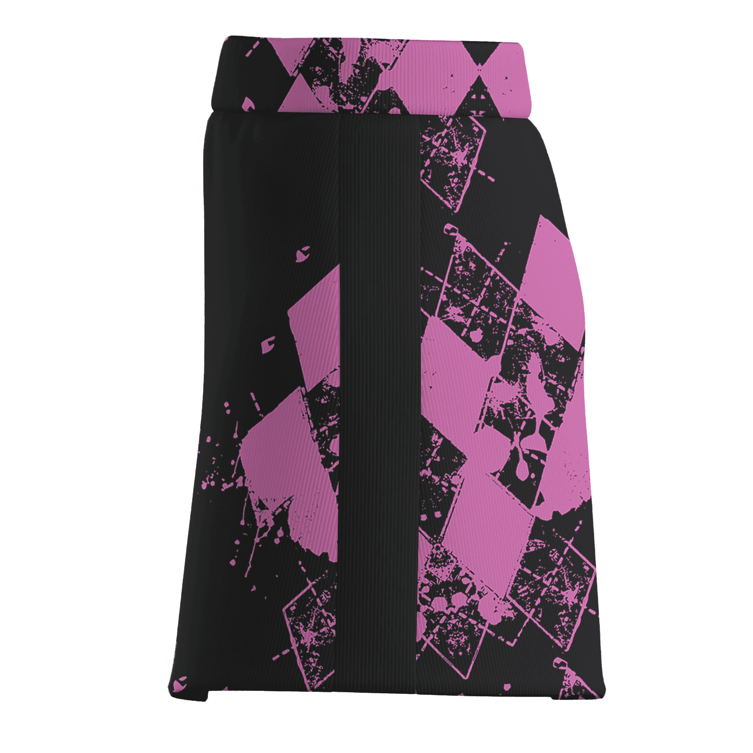 Personalized Black Pink Distressed Argyle Women's Golf Skort T8475 additional image 3