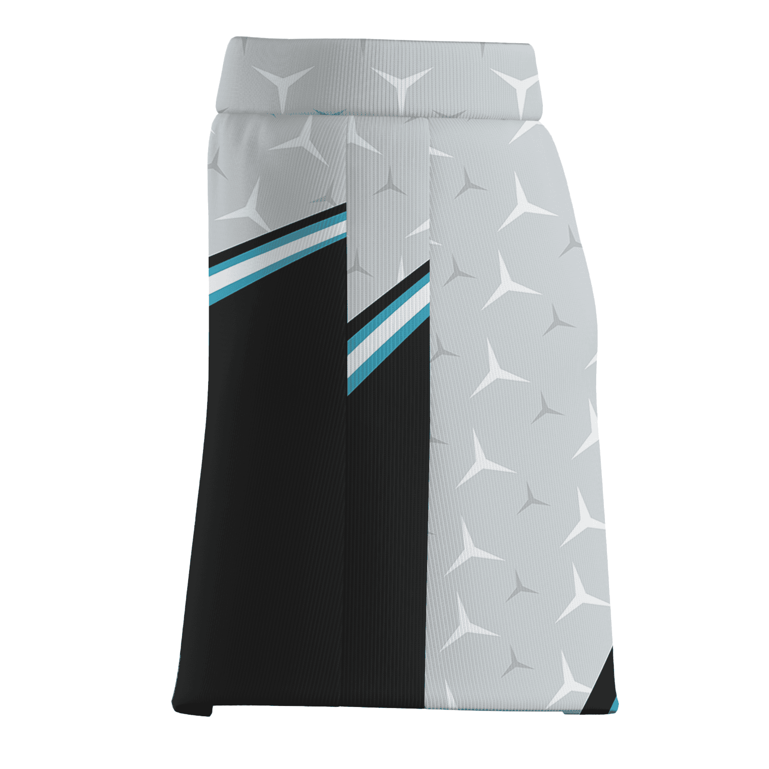 Personalized Women's Grey Black Star Print Golf Skort with Blue Stripe H0719 additional image 3
