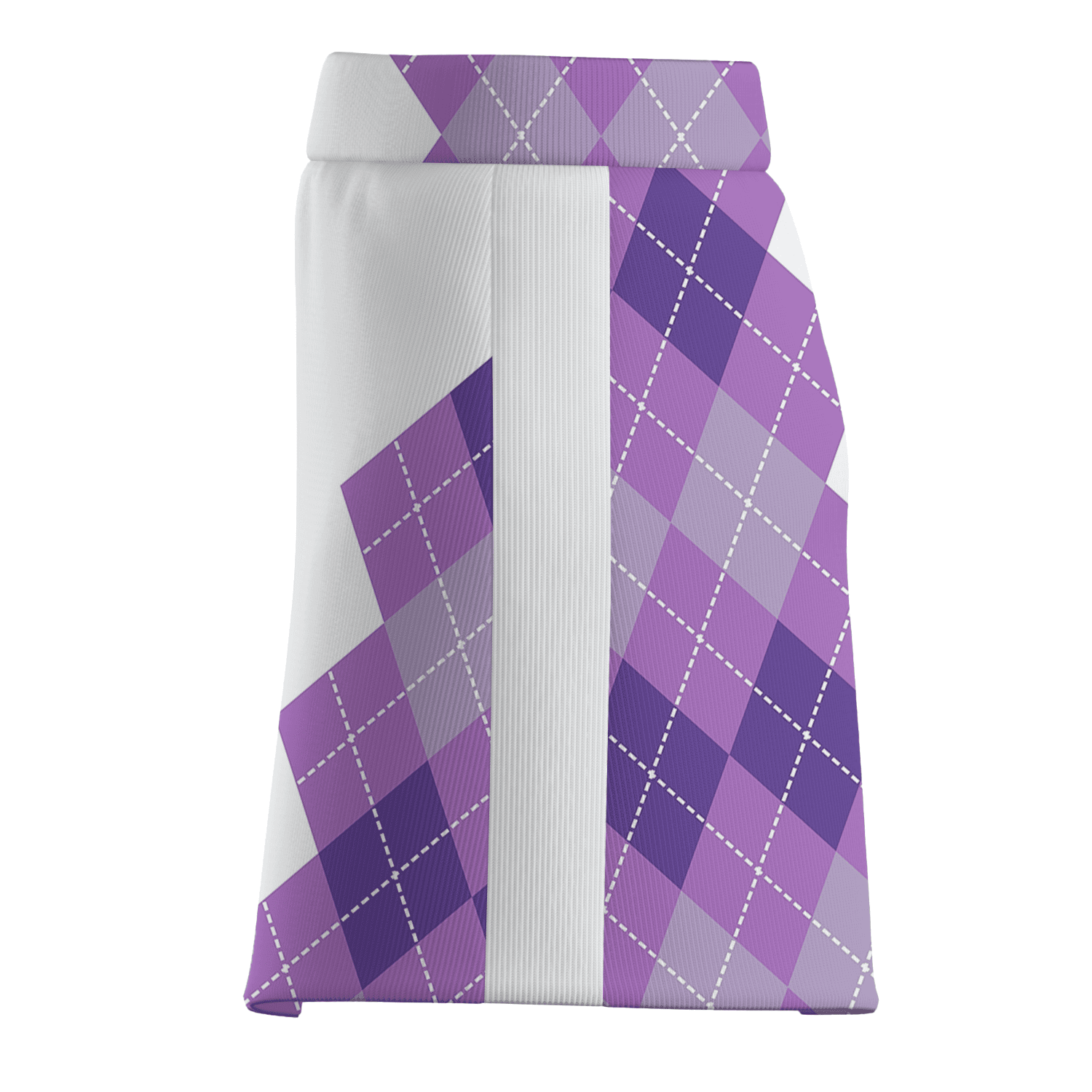 Personalized Women's White, Lavender & Purple Argyle Golf Skort C8785 additional image 3