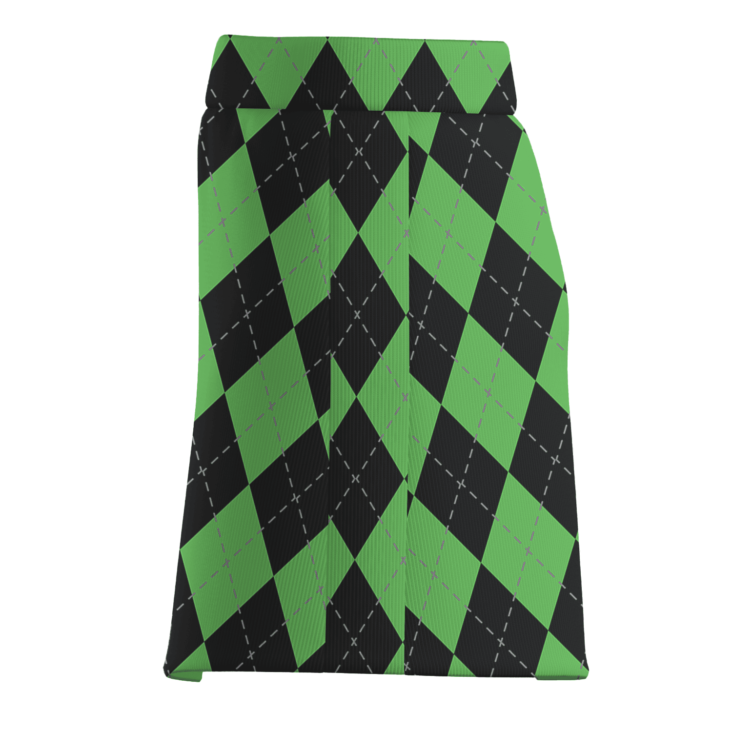 Personalized Lime Green & Black Argyle Women's Golf Skort G4956 additional image 3
