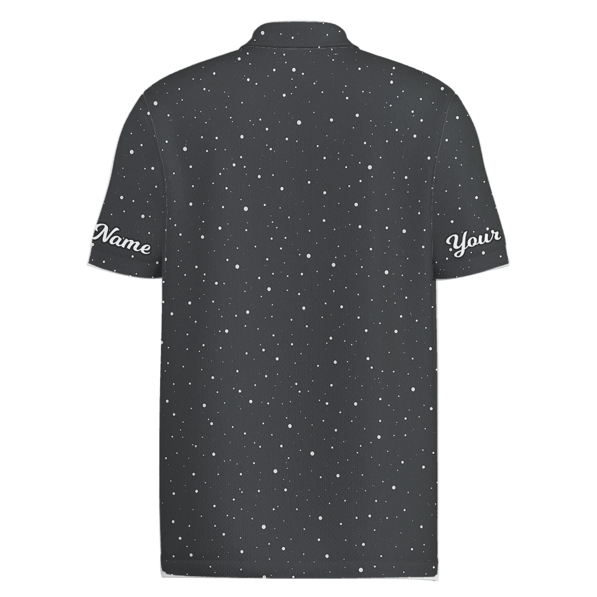 Personalized White Speckle Golf Polo Shirt Men Dark Grey K4208 additional image 1