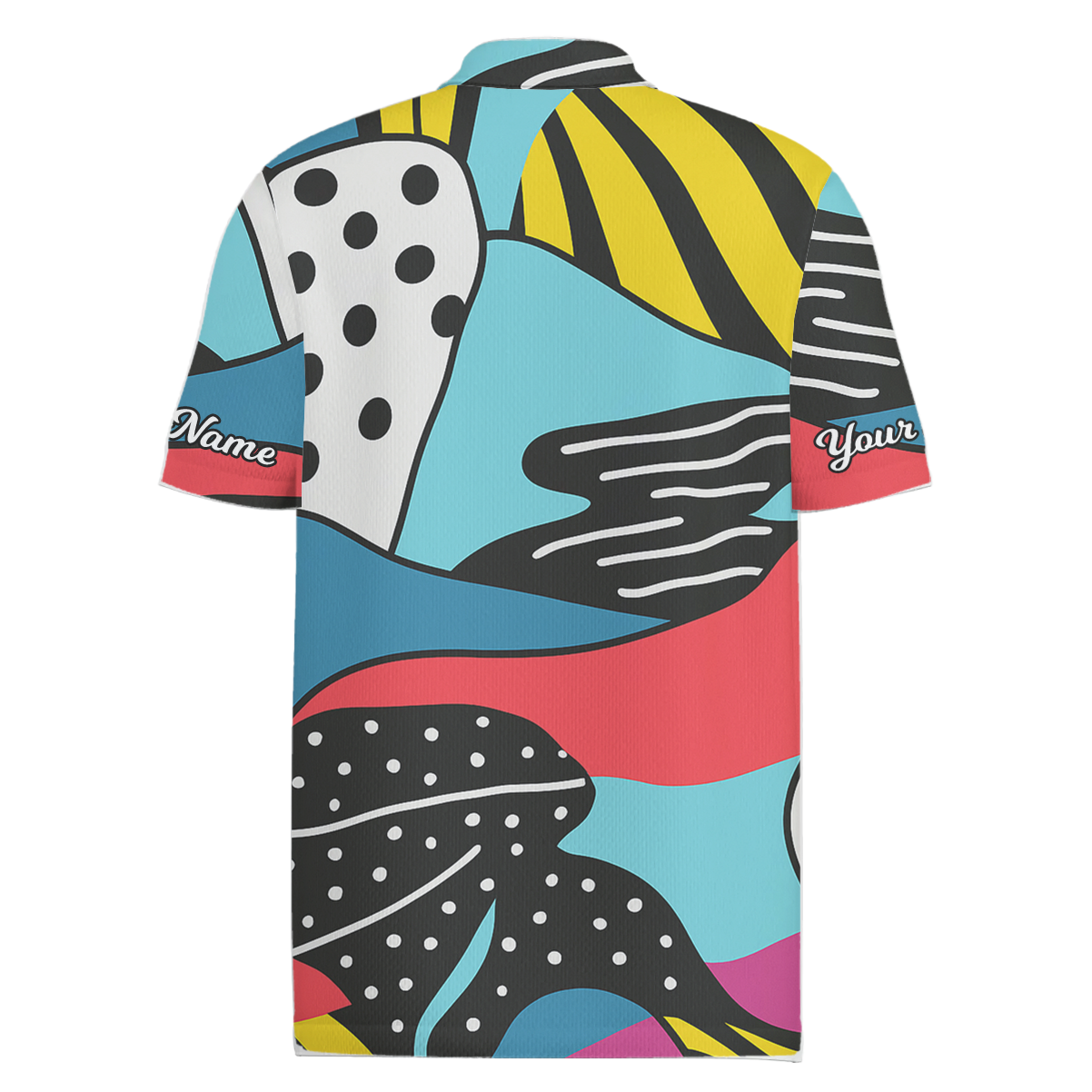 Personalized Abstract Geometric Colorful Men's Golf Polo Shirt S4500 additional image 1