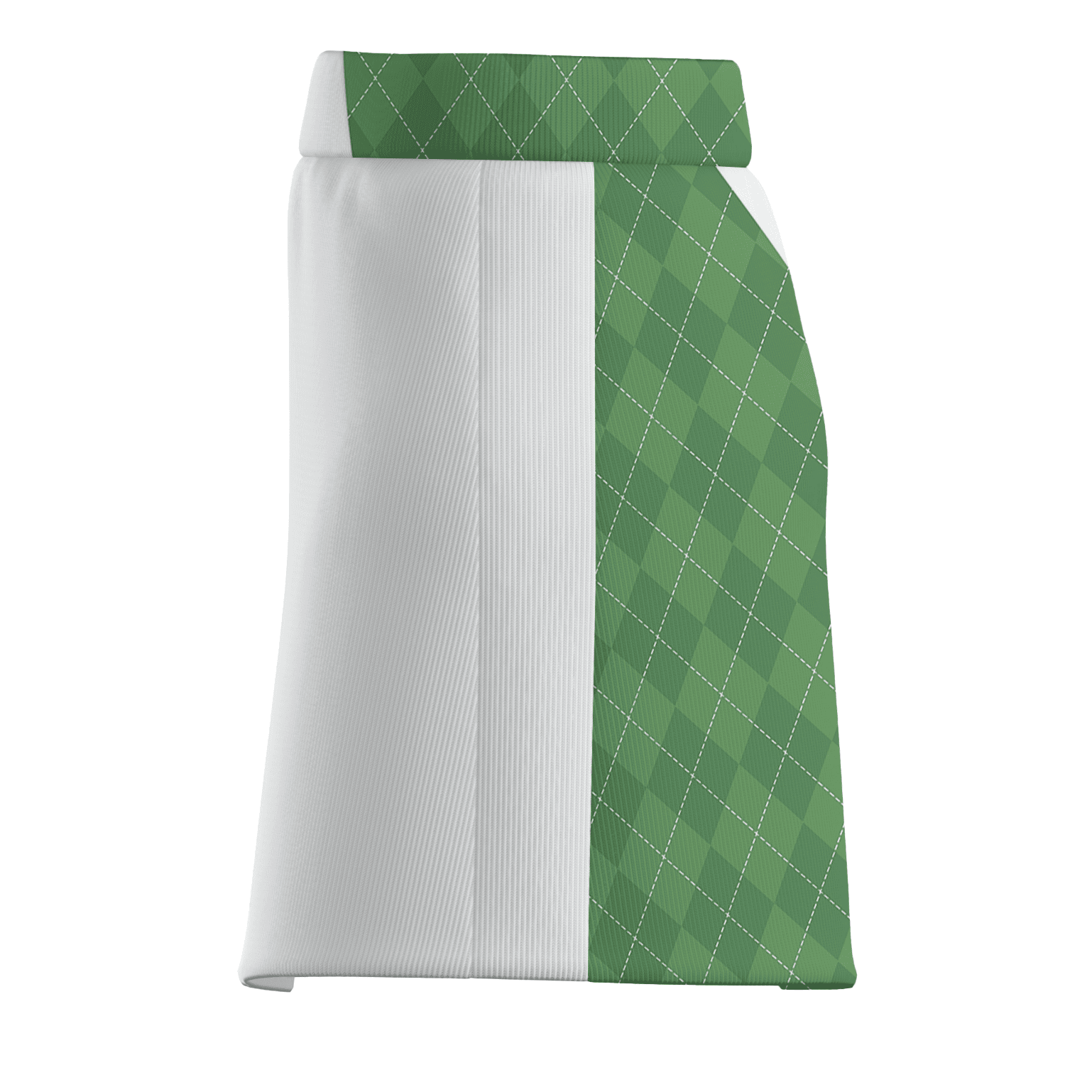 Personalized White Green Argyle Women's Athletic Golf Skort R5735 additional image 3