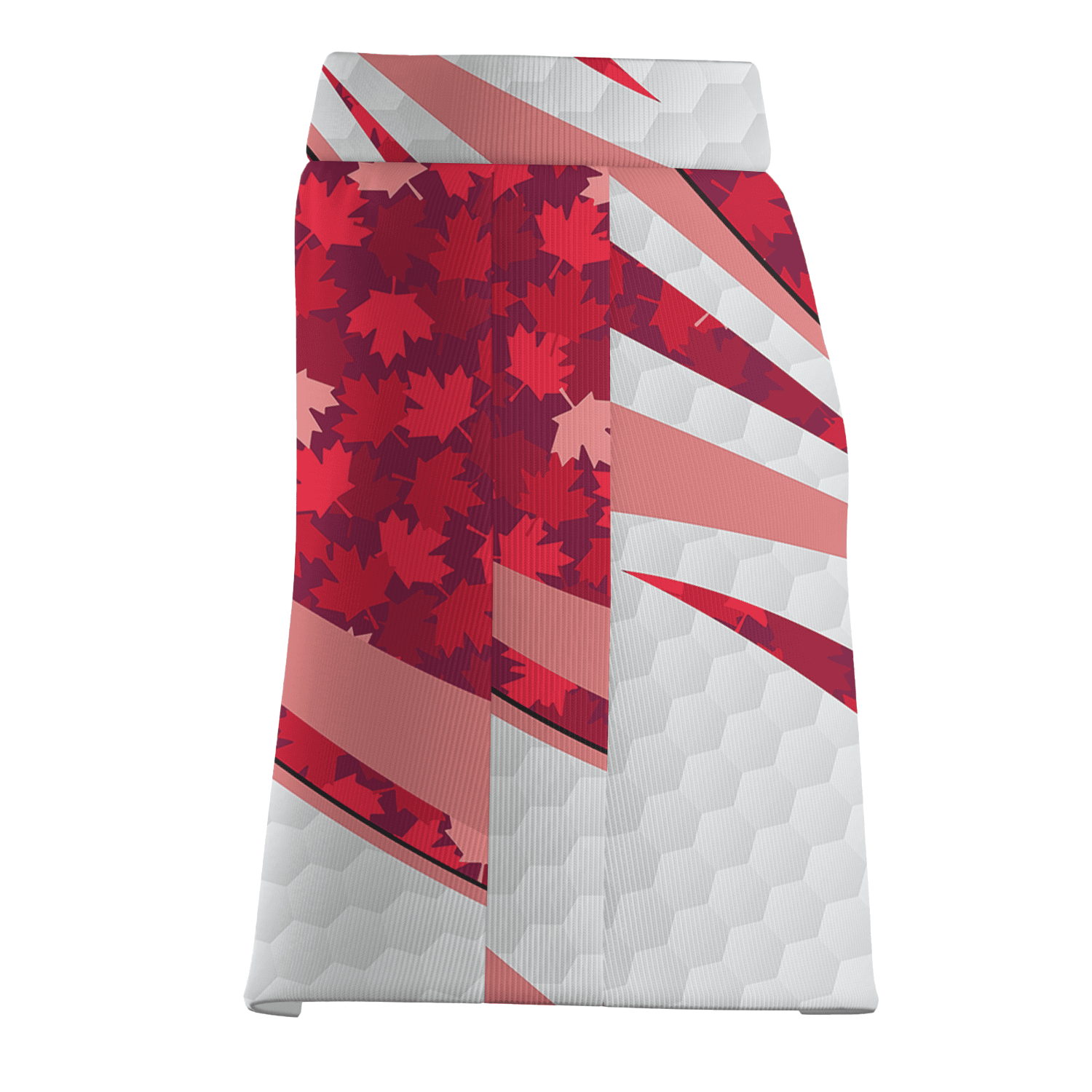 Personalized Red & White Abstract Maple Leaf Women's Golf Skort J8363 additional image 3