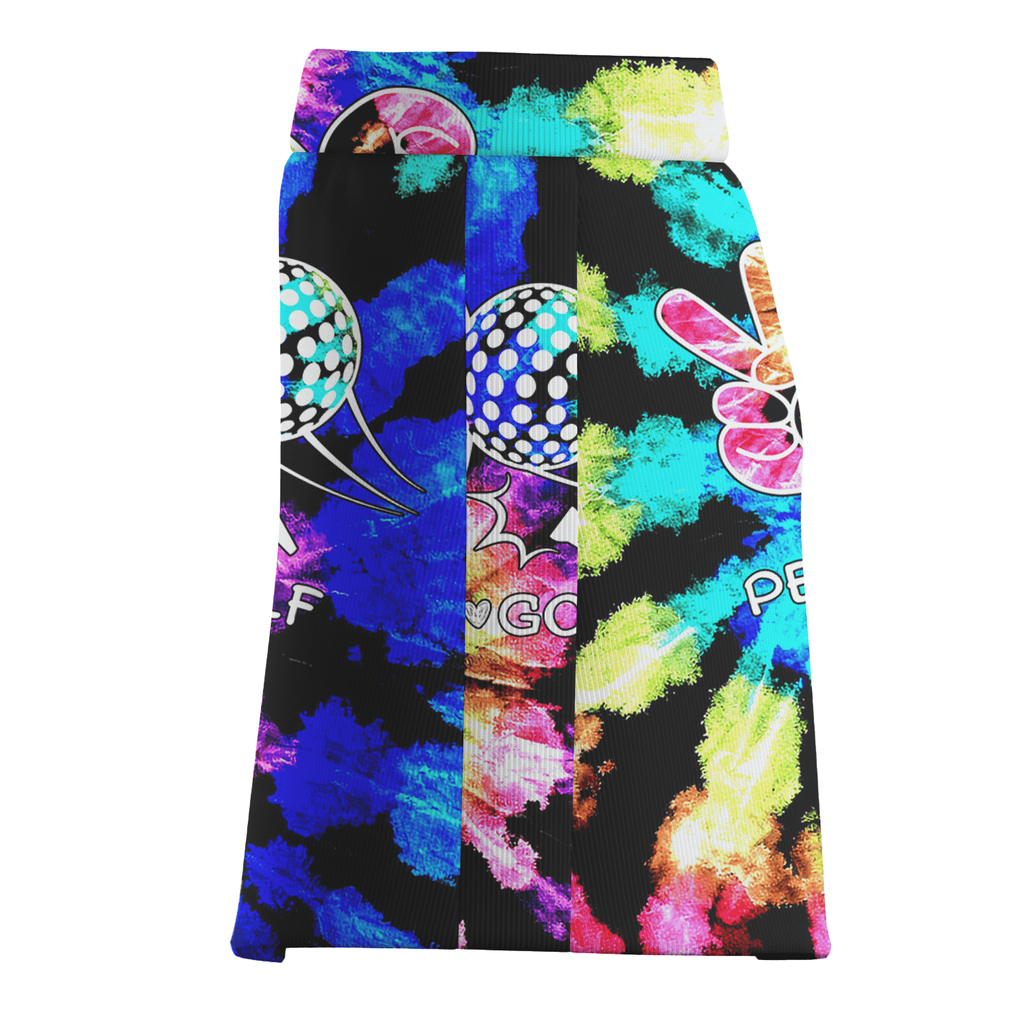 Personalized Women's Vibrant Tie-Dye Peace Love Golf Graphic Athletic Golf Skort A8396 additional image 3