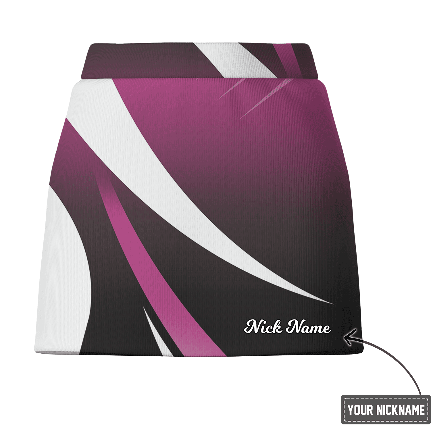 Personalized Women's Abstract Black & Purple Gradient Golf Skort S0773 additional image 2