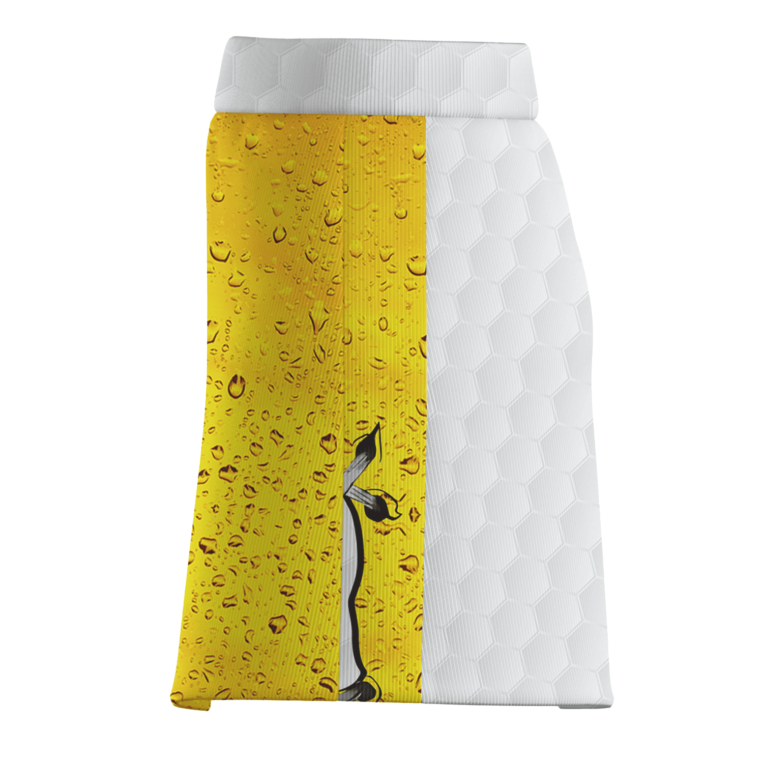 Personalized White Hexagon Yellow Bubble Lace-Up Women's Golf Skort N1416 additional image 3