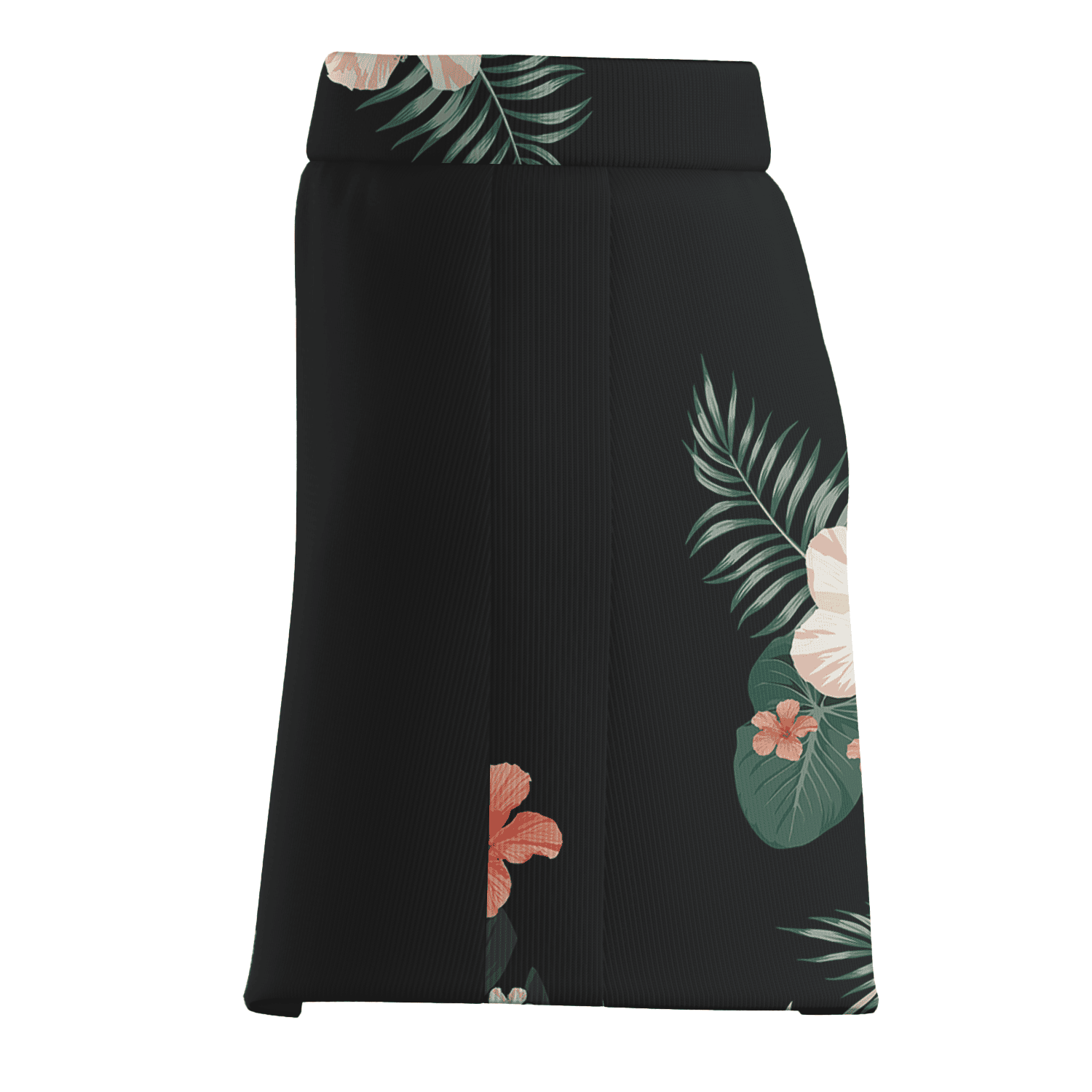 Personalized Women's Charcoal Tropical Floral Print Golf Skort M3685 additional image 3