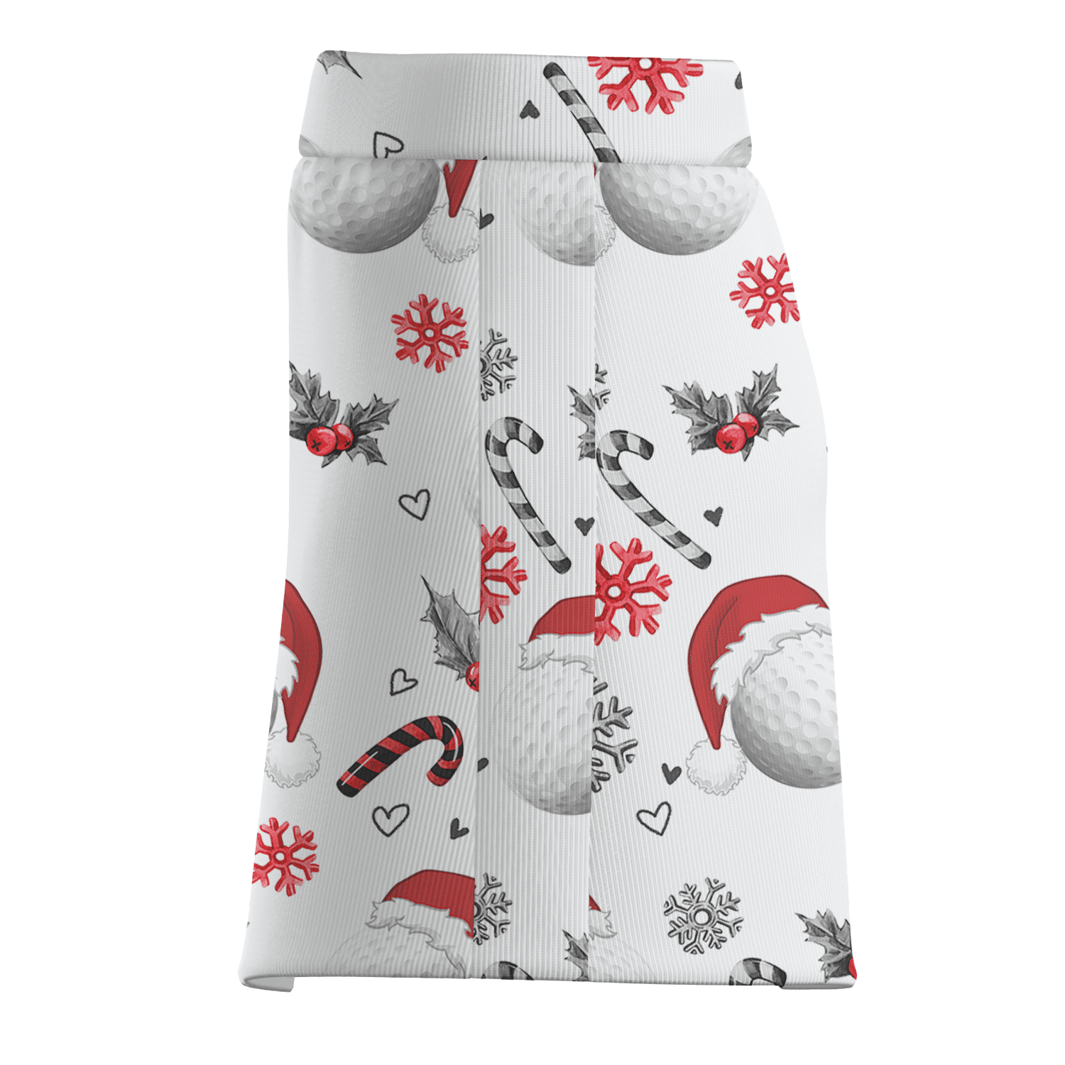 Personalized Women's White Christmas Santa Hat Golf Ball Print Golf Skort N8650 additional image 3