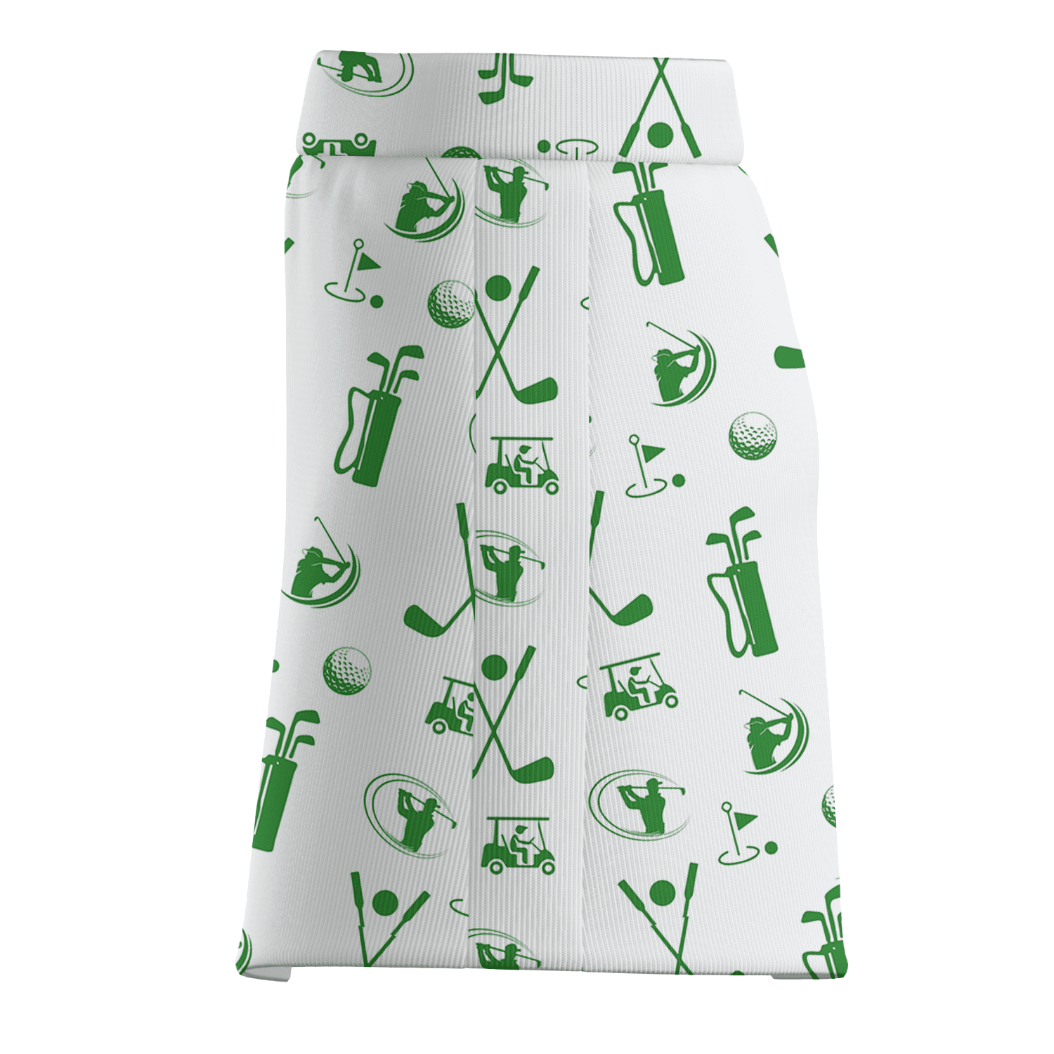 Personalized Women's White Green Golf Icon Print Athletic Golf Skort M6649 additional image 3