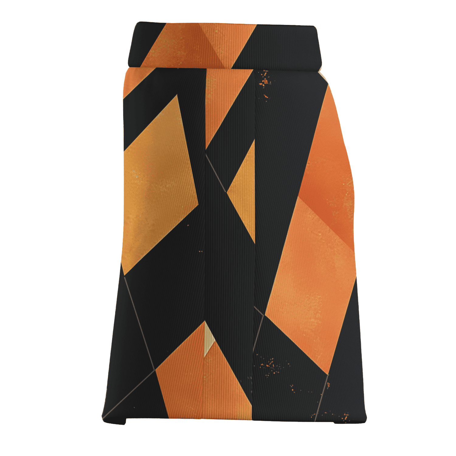 Personalized Black Orange Gold Distressed Diamond Women's Golf Skort Y0961 additional image 3