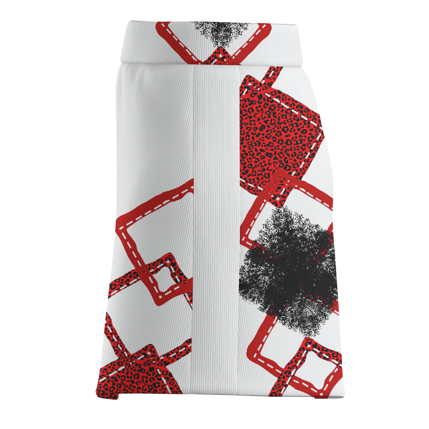 Personalized White Red Diamond & Black Abstract Women's Golf Skort J0571 additional image 3
