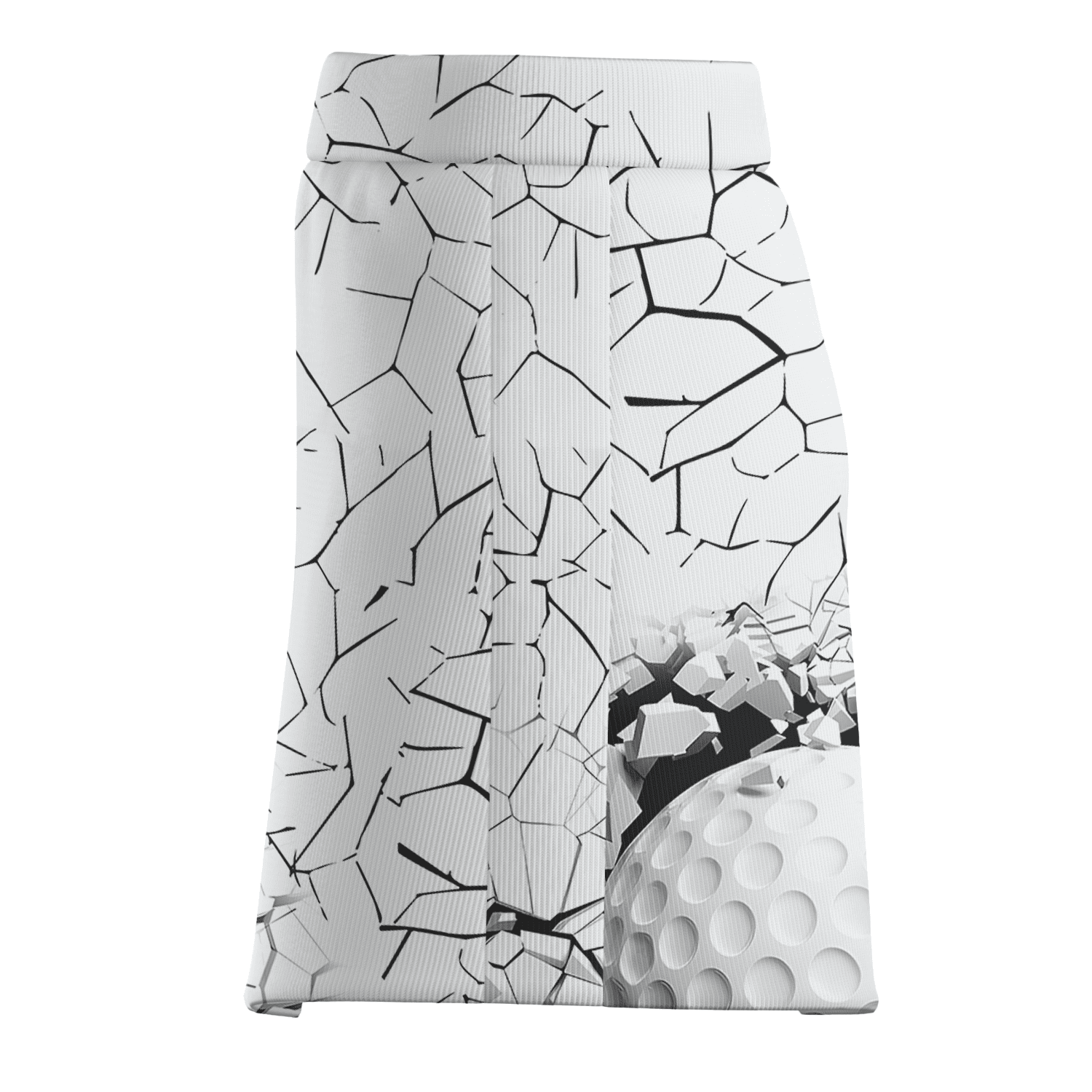 Personalized Women's White & Black Shattered Golf Ball Print Golf Skort S7123 additional image 3