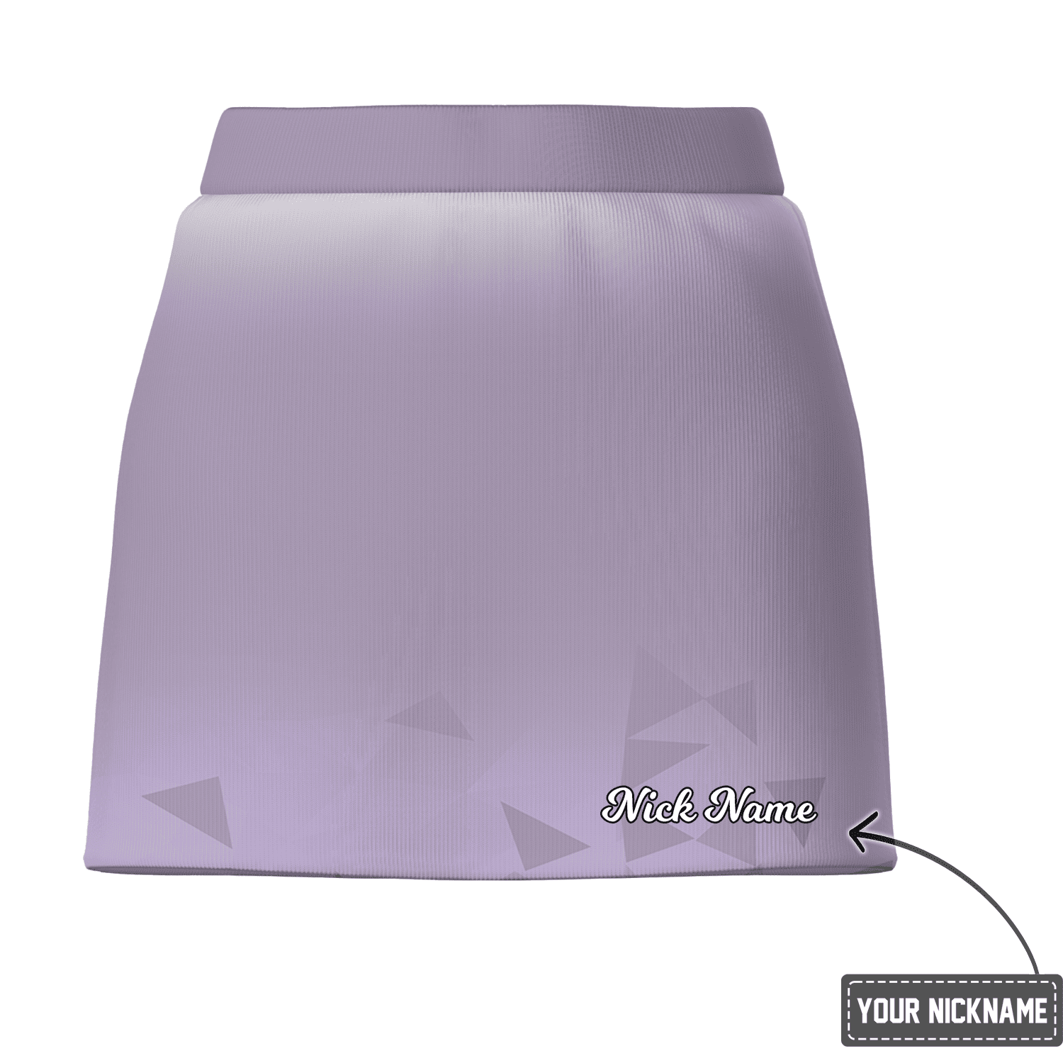 Personalized Lilac Ombre Geometric Women's Athletic Golf Skort A6858 additional image 2