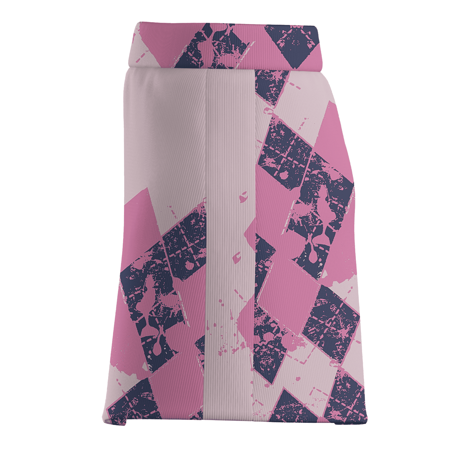 Personalized Pink Navy Distressed Argyle Women's Golf Skort T5453 additional image 3