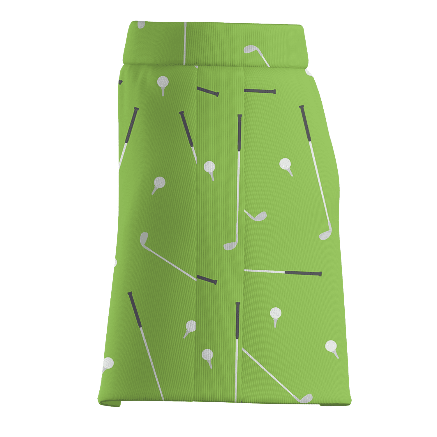 Personalized Women's Lime Green Golf Clubs & Balls Print Athletic Golf Skort N2184 additional image 3