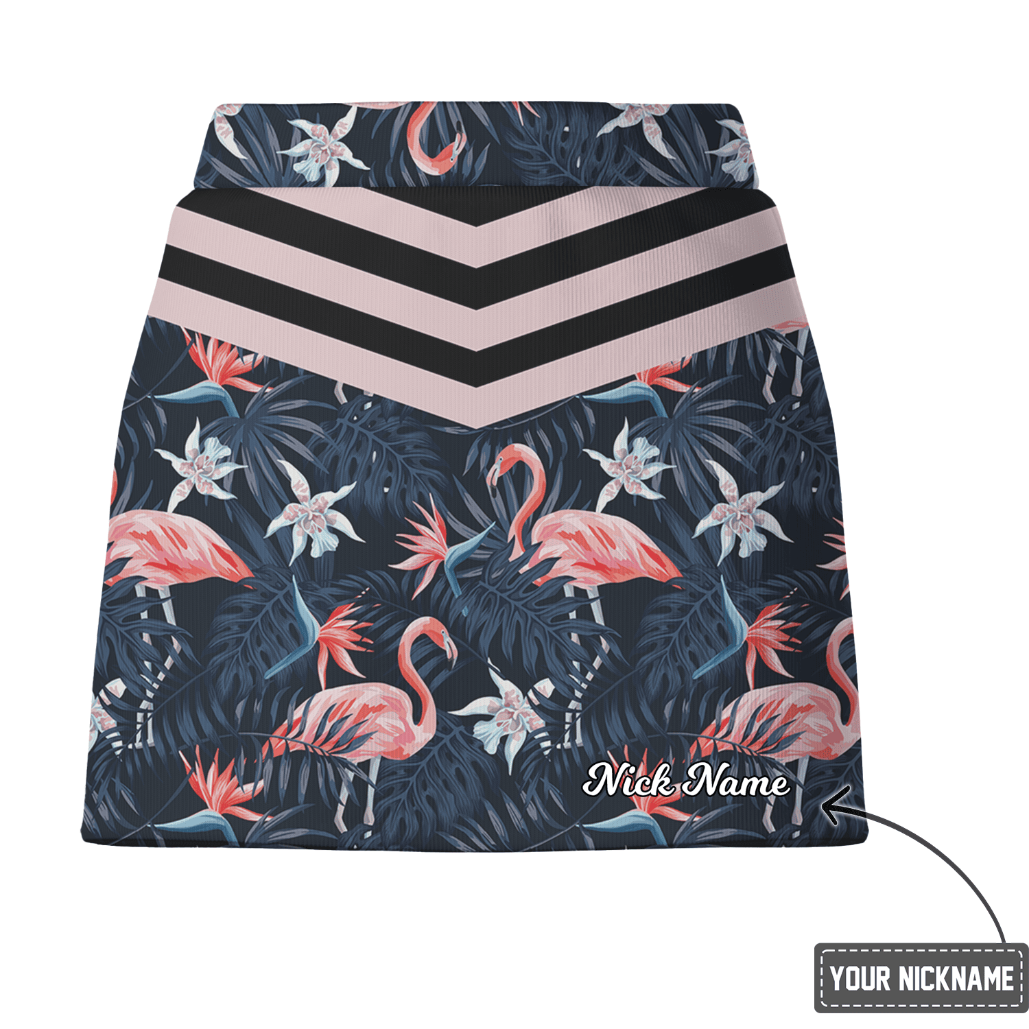 Personalized Flamingo Tropical Print Women's Golf Skort P7740 additional image 2