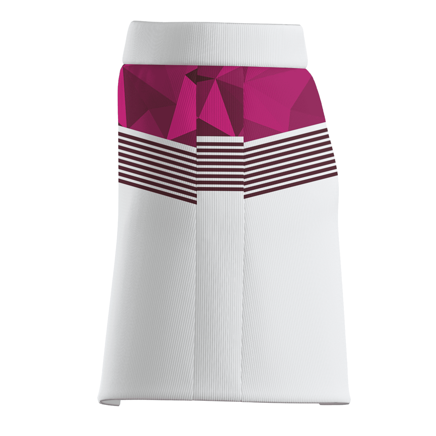 Personalized Women's White Magenta Geometric & Maroon Striped Golf Skort F8939 additional image 3