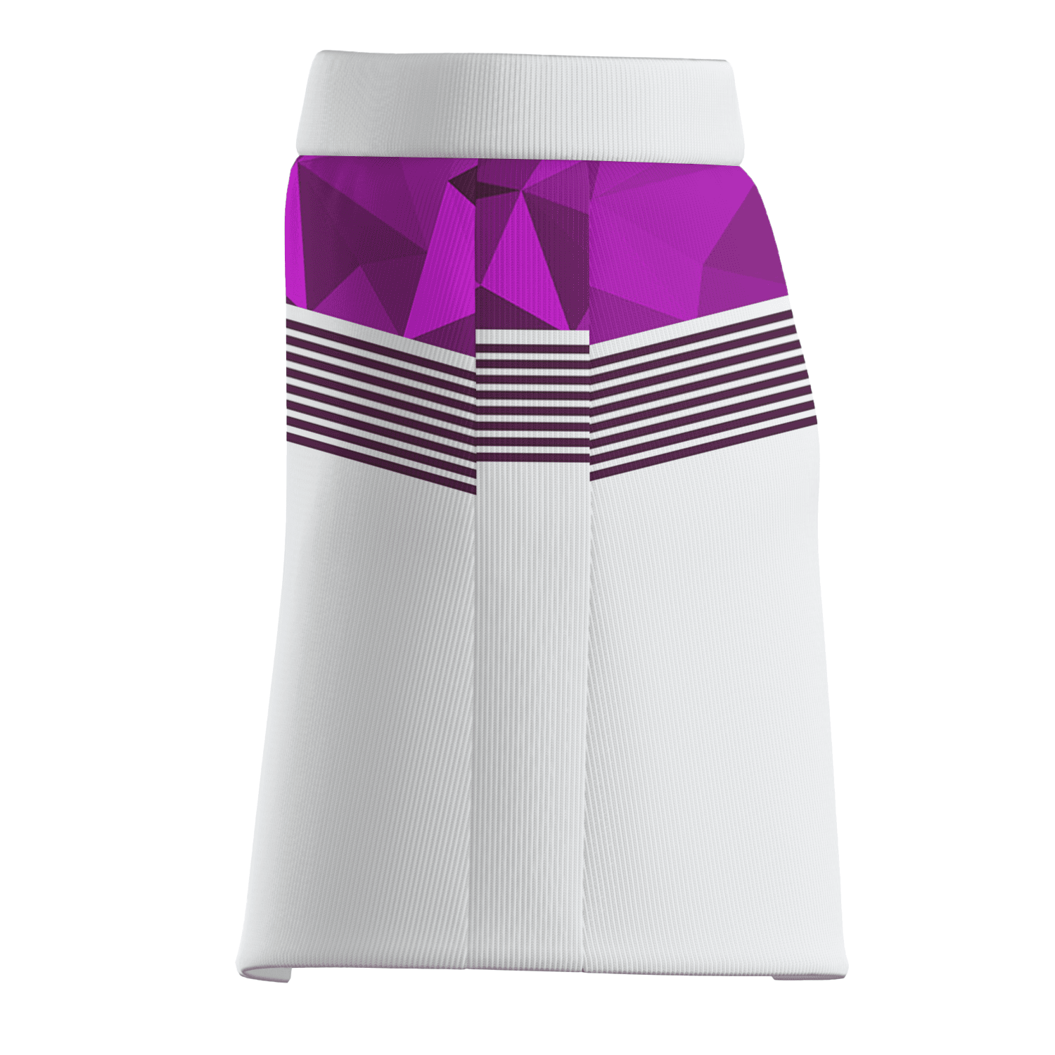 Personalized White & Purple Faceted Striped Women's Golf Skort Q9011 additional image 3