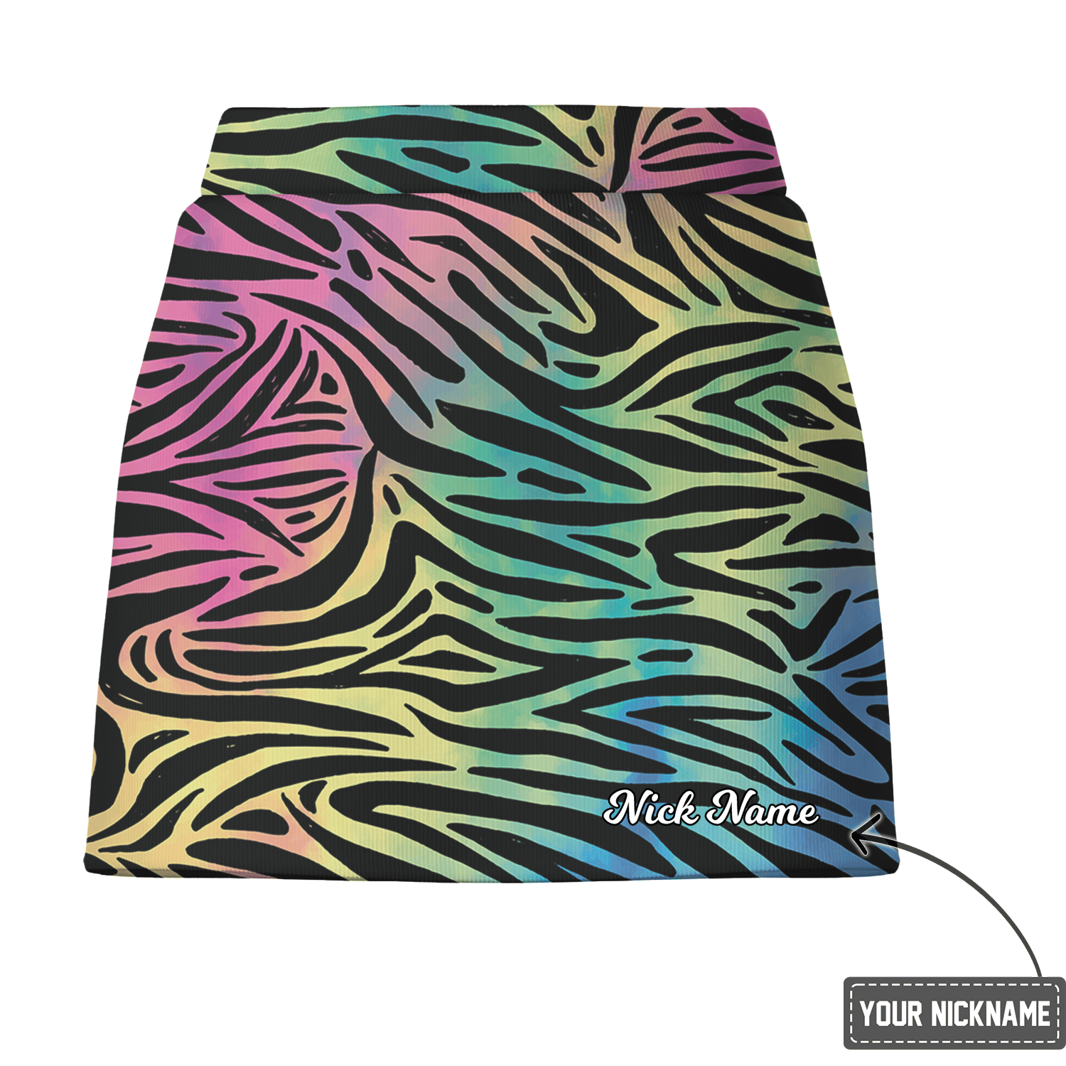 Personalized Vibrant Gradient Zebra Print Women's Golf Skort T0978 additional image 2