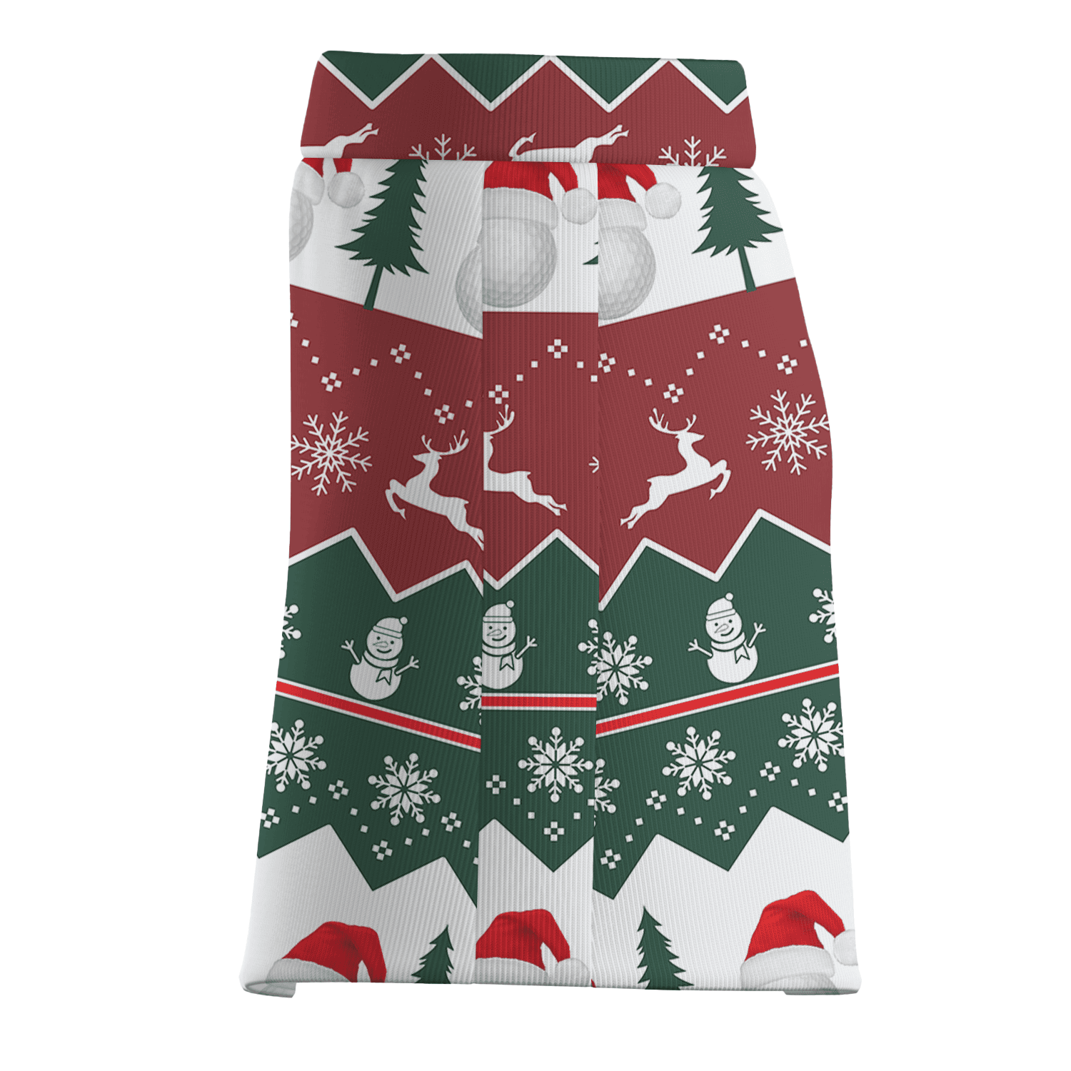 Personalized Women's Christmas Ugly Sweater Golf Skort - Snowmen, Reindeer & Golf Balls F0463 additional image 3