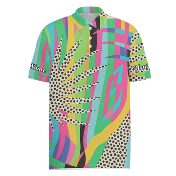 Personalized Abstract Colorful Golf Polo Shirt for Men K8173 main image - Men Polo S